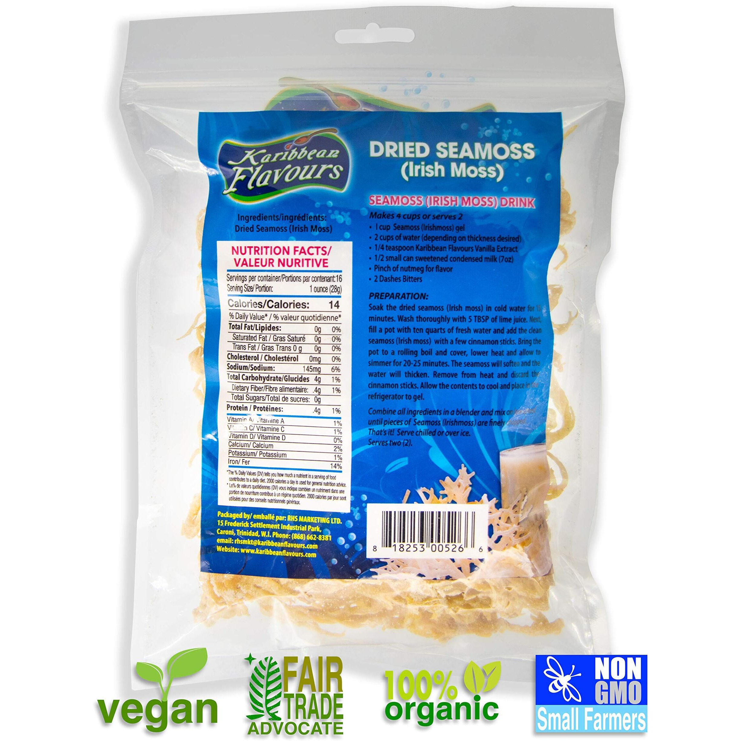 Dried Sea Moss (8 Oz (Pack Of One) - Caribbean Superfood - Wildcrafted Seedstock - Ethically Harvested - Makes Over 5 Quarts Gel