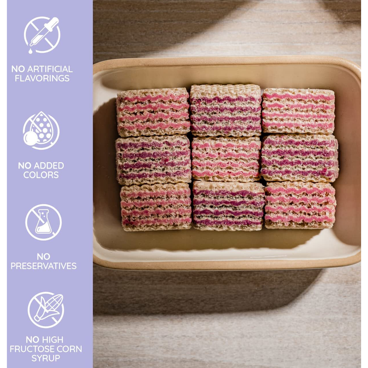 Quadratini Blueberry Yogurt Bite Size Wafers By Loacker