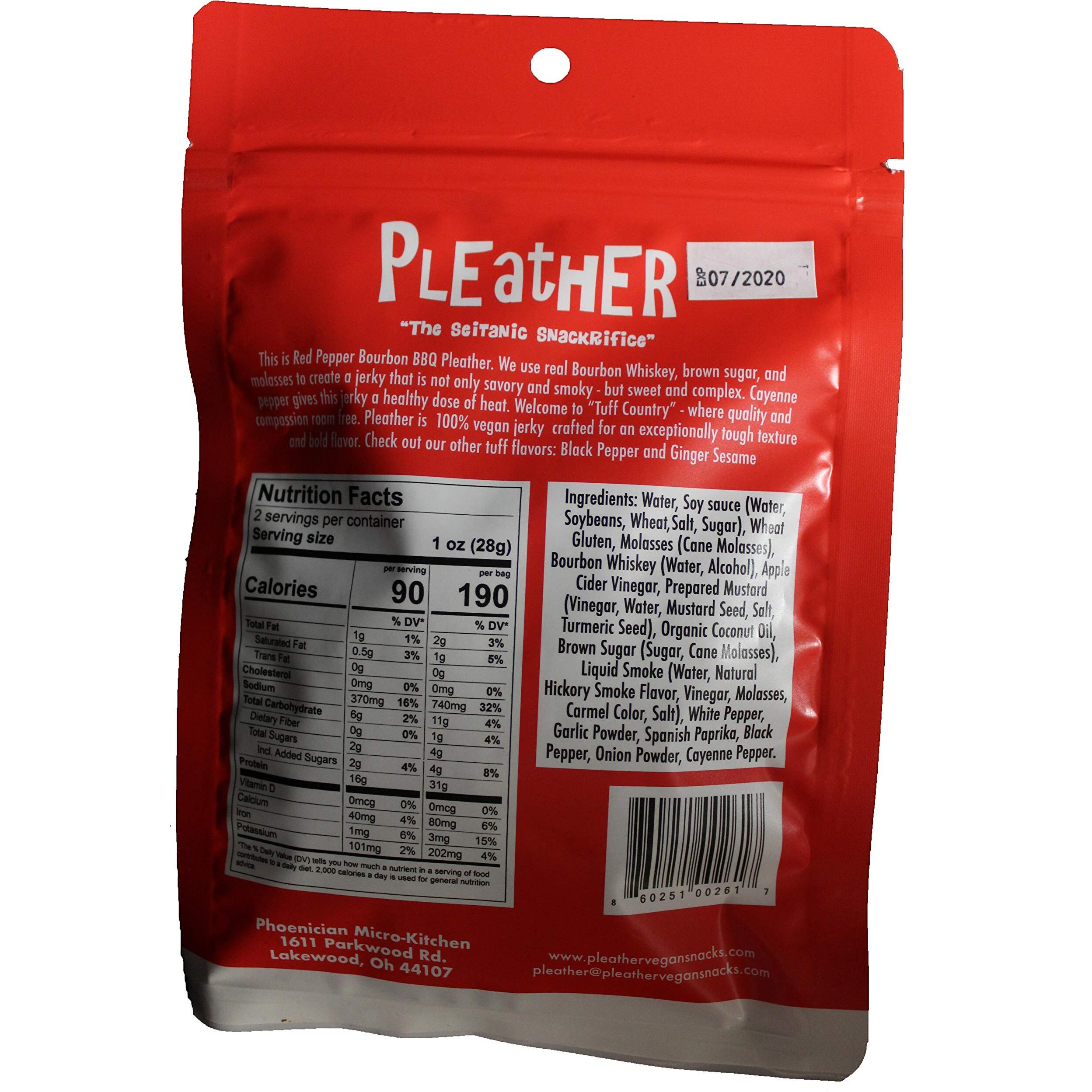 Red Pepper Bourbon Bbq Vegan Jerky - Bold Bbq Flavor - Made With Real Bourbon - Hand Made