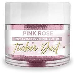 Bakell Tinker Dust - Pink Rose (5G 1X Jar) | Edible Glitter For Cakes, Cupcakes, Cake Pops, Drinks