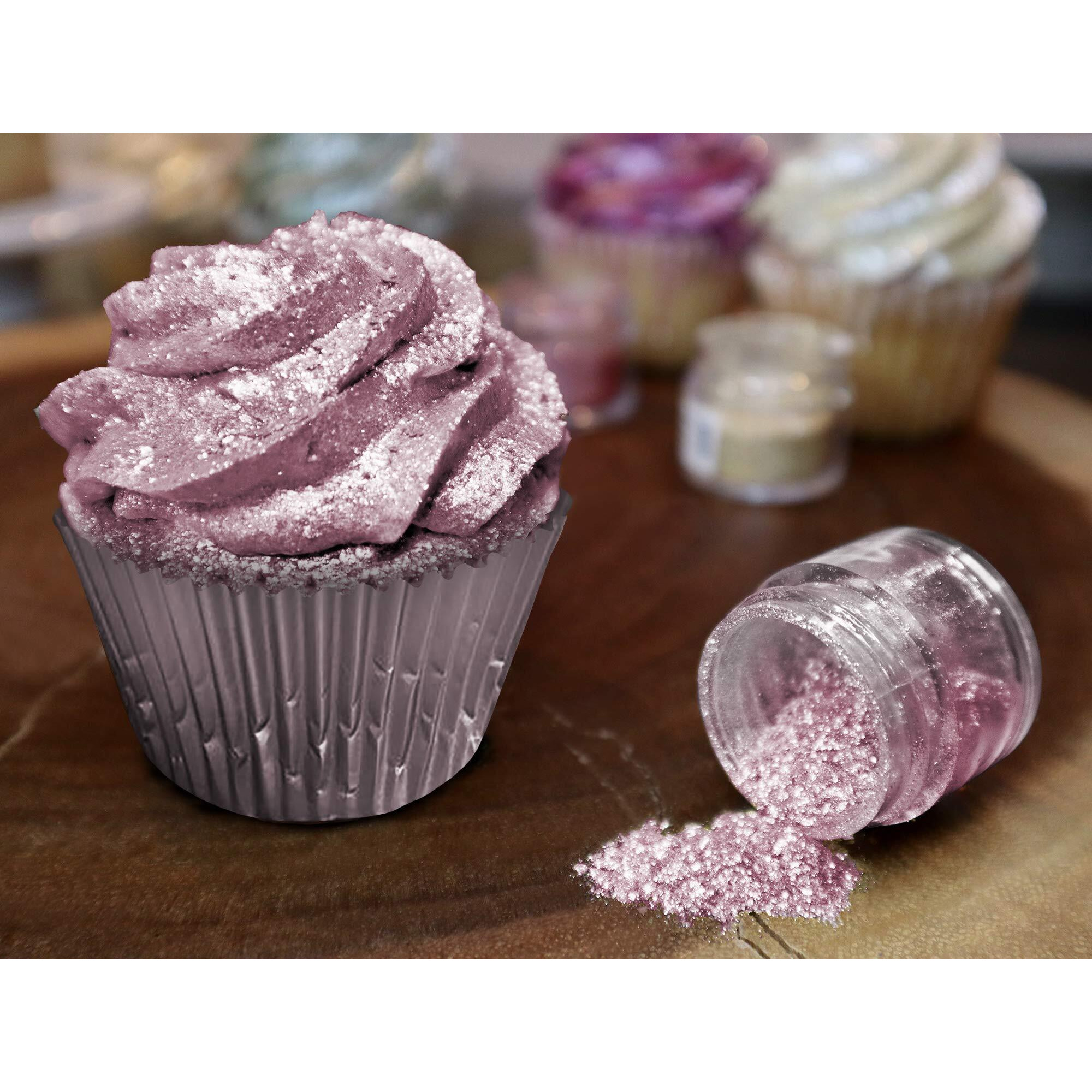Bakell Tinker Dust - Pink Rose (5G 1X Jar) | Edible Glitter For Cakes, Cupcakes, Cake Pops, Drinks