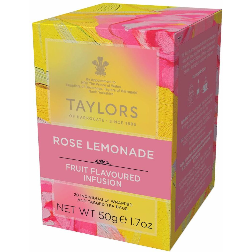 Taylors Of Harrogate Rose Lemonade Infusion, 20 Teabags (Pack Of 6)