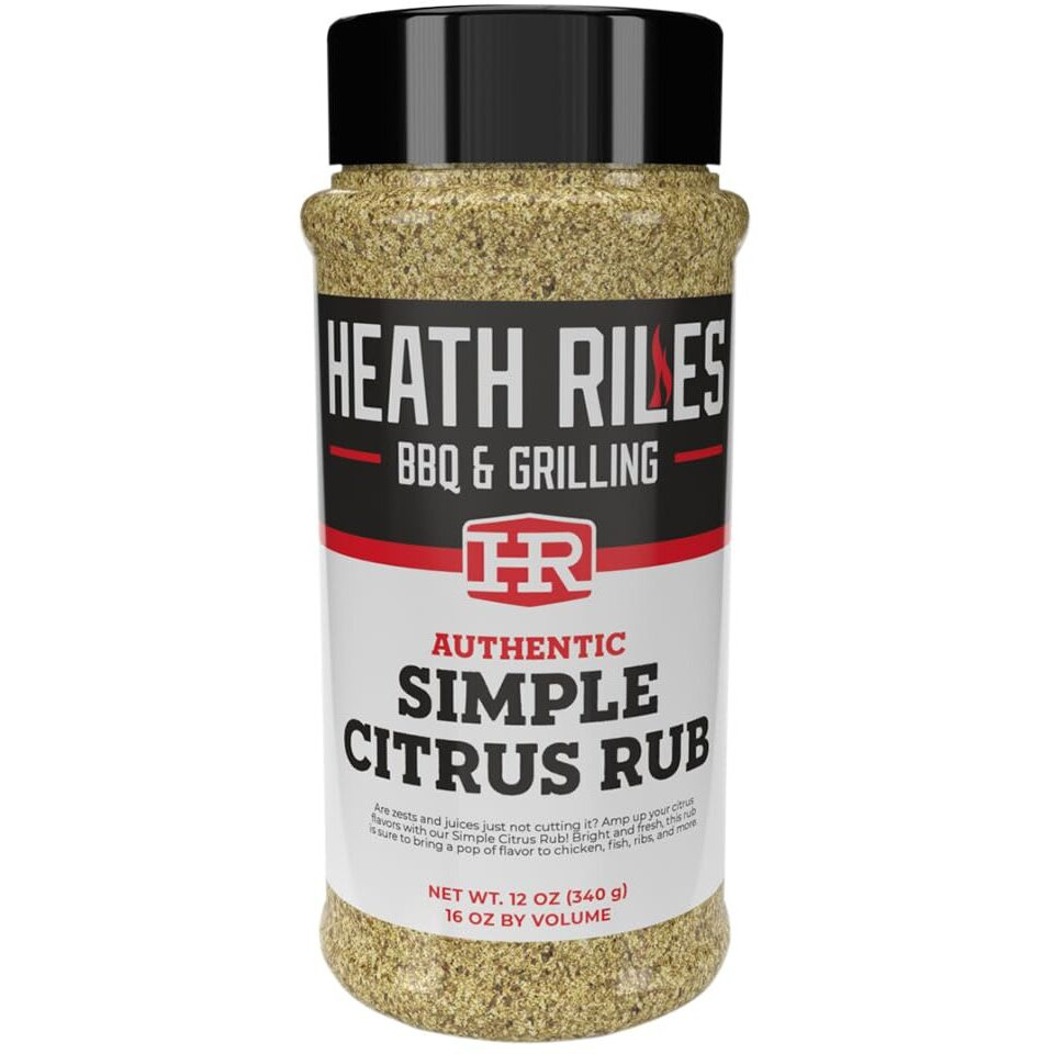 Heath Riles Bbq Rub - Simple Citrus Bbq Seasoning Rub, Champion Pitmaster Recipe, Legendary Bbq Rubs For Smoking & Grilling, 70+ Bbq Championships, 12 Oz.