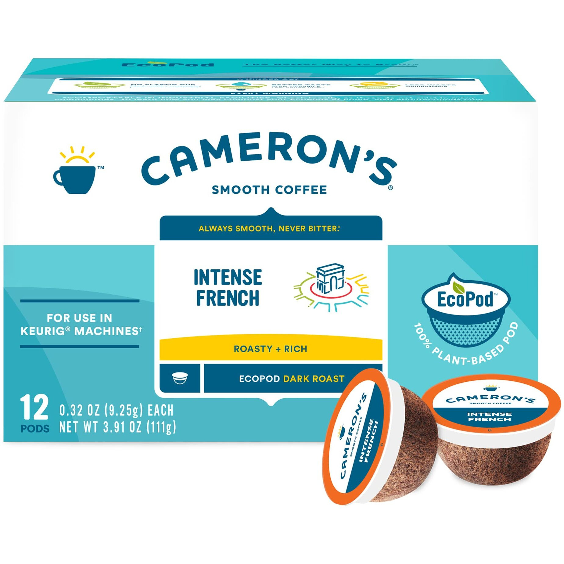 Cameron's Coffee Single Serve Pods, Intense French, 12 Count (Pack Of 1)