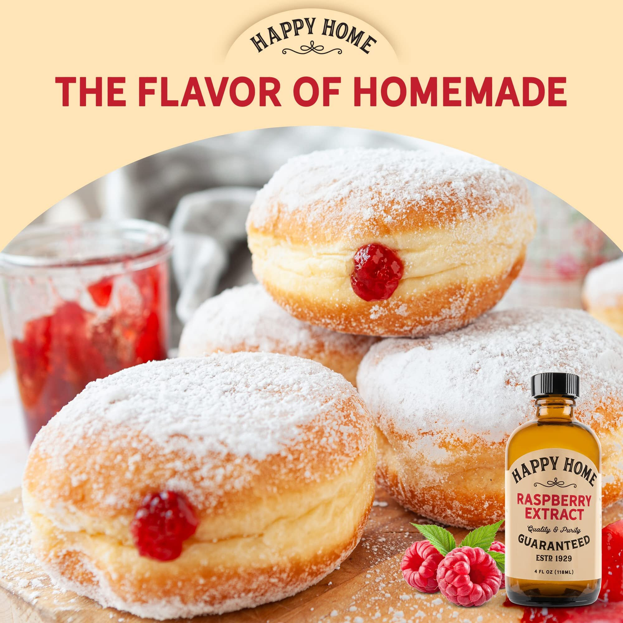 Happy Home Natural Raspberry Flavor - Certified Kosher, 4 Oz.