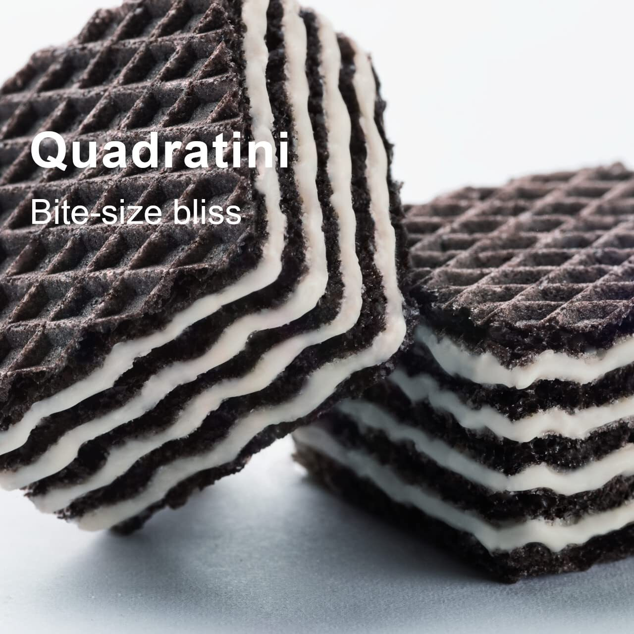 Loacker Quadratini Cocoa & Milk Wafer Cookies Large - Premium Crispy Bite Size Cocoa Wafers - 30% Less Sugar - Non-Gmo - Large Pack Of 6