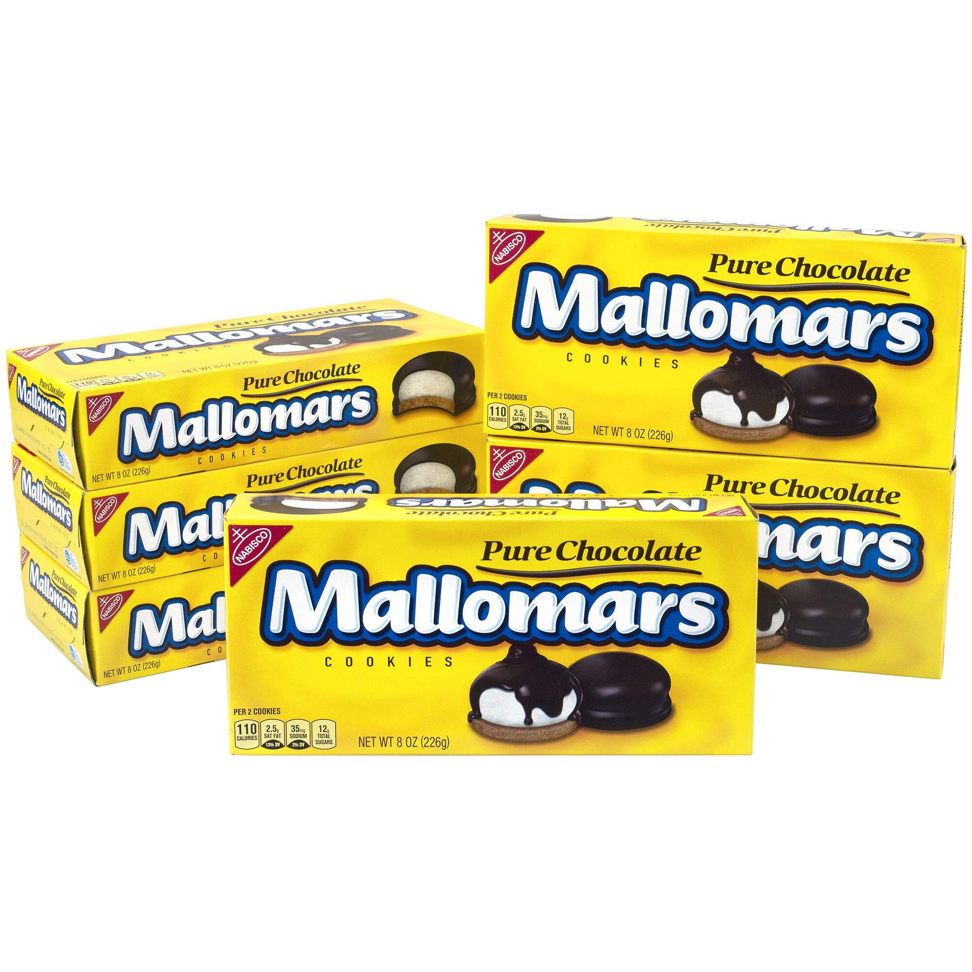 Mallomars Pure Chocolate Cookies, 8-Ounce Boxes (Pack Of 6)