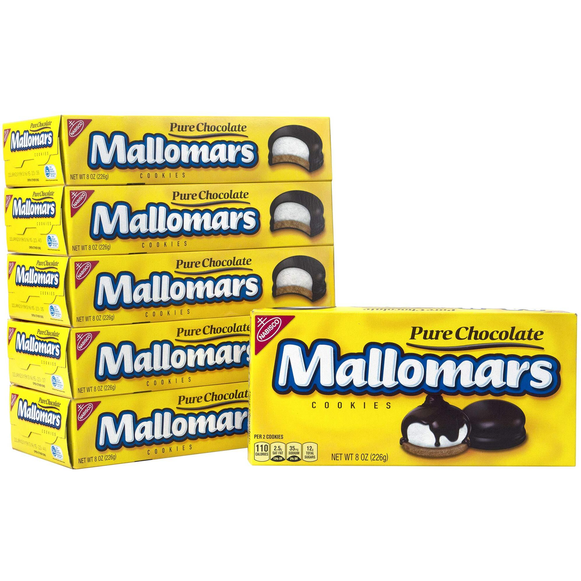 Mallomars Pure Chocolate Cookies, 8-Ounce Boxes (Pack Of 6)