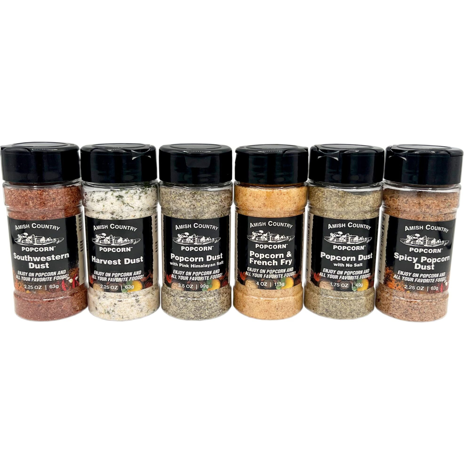 Amish Country Popcorn | 6 Pack Popcorn Dust Variety Bundle | Old Fashioned, Non-Gmo And Gluten Free