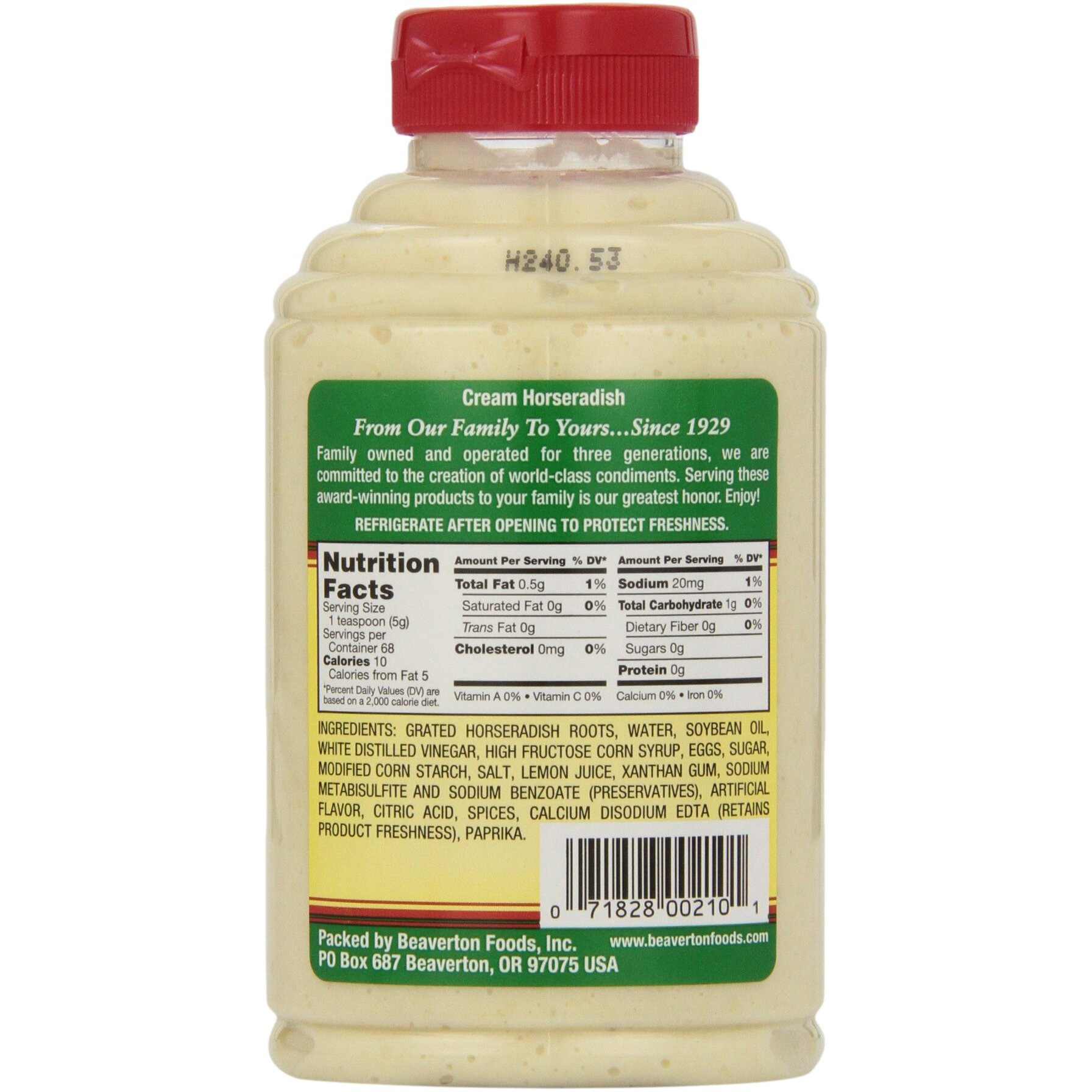 Beaver Brand Cream Style Horseradish, 12-Ounce Squeezable Bottles (Pack Of 6)