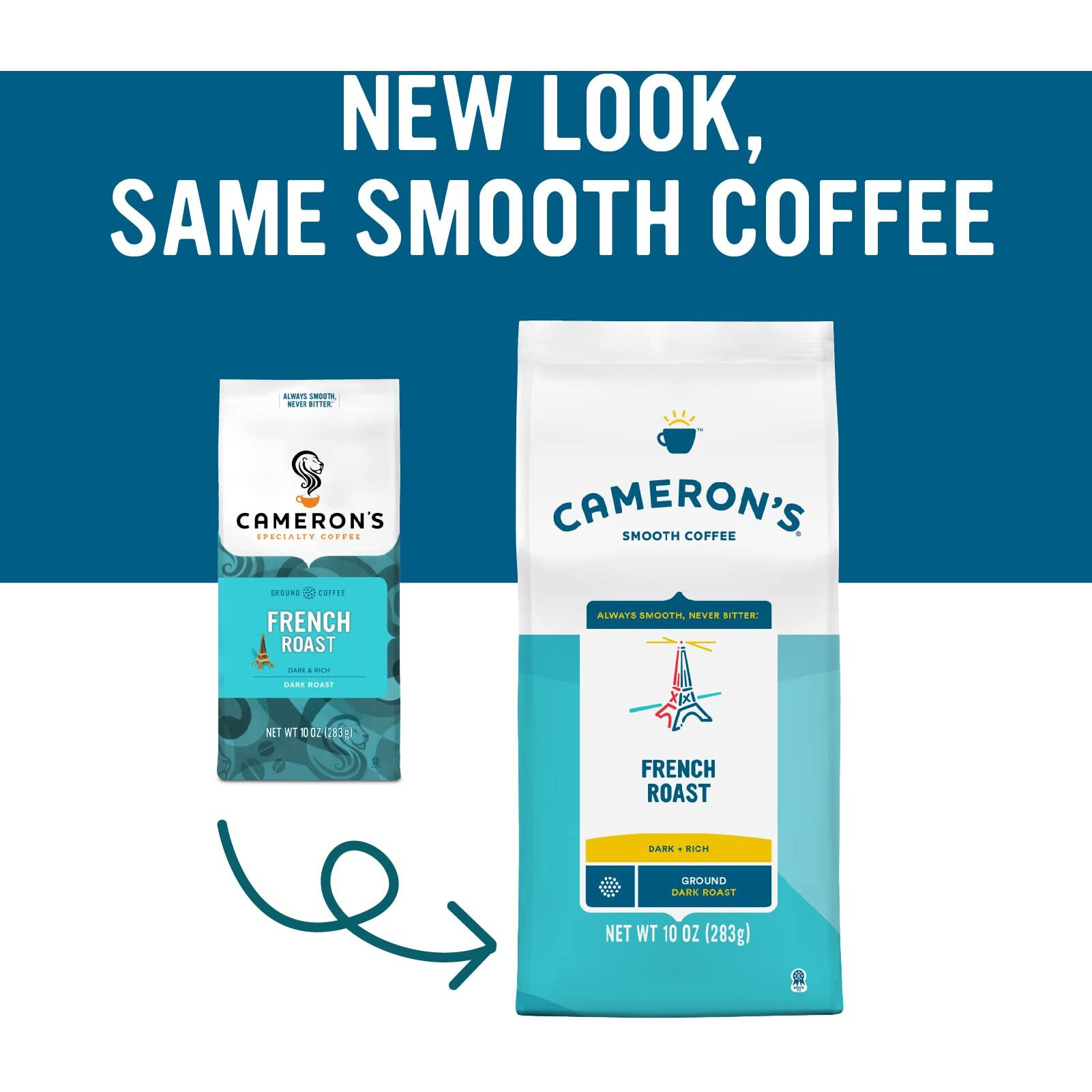 Cameron's Coffee Roasted Ground Coffee Bag, French Roast, 10 Ounce