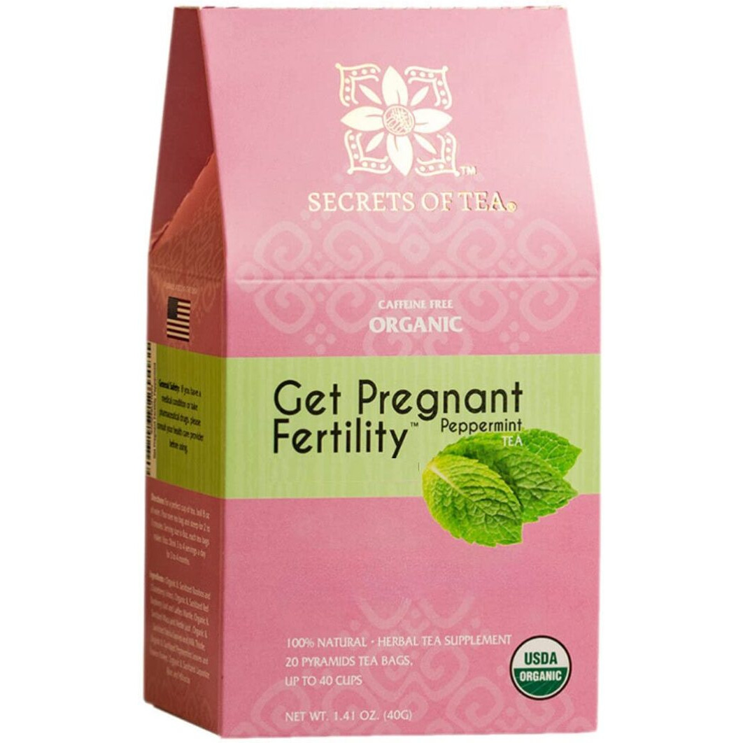 Secrets Of Tea Fertility Tea With Organic Chasteberry & Red Raspberry Leaf To Help With Conception, Ovulation And Regular Menstrual Cycles, 40 Cups (1 Pack)