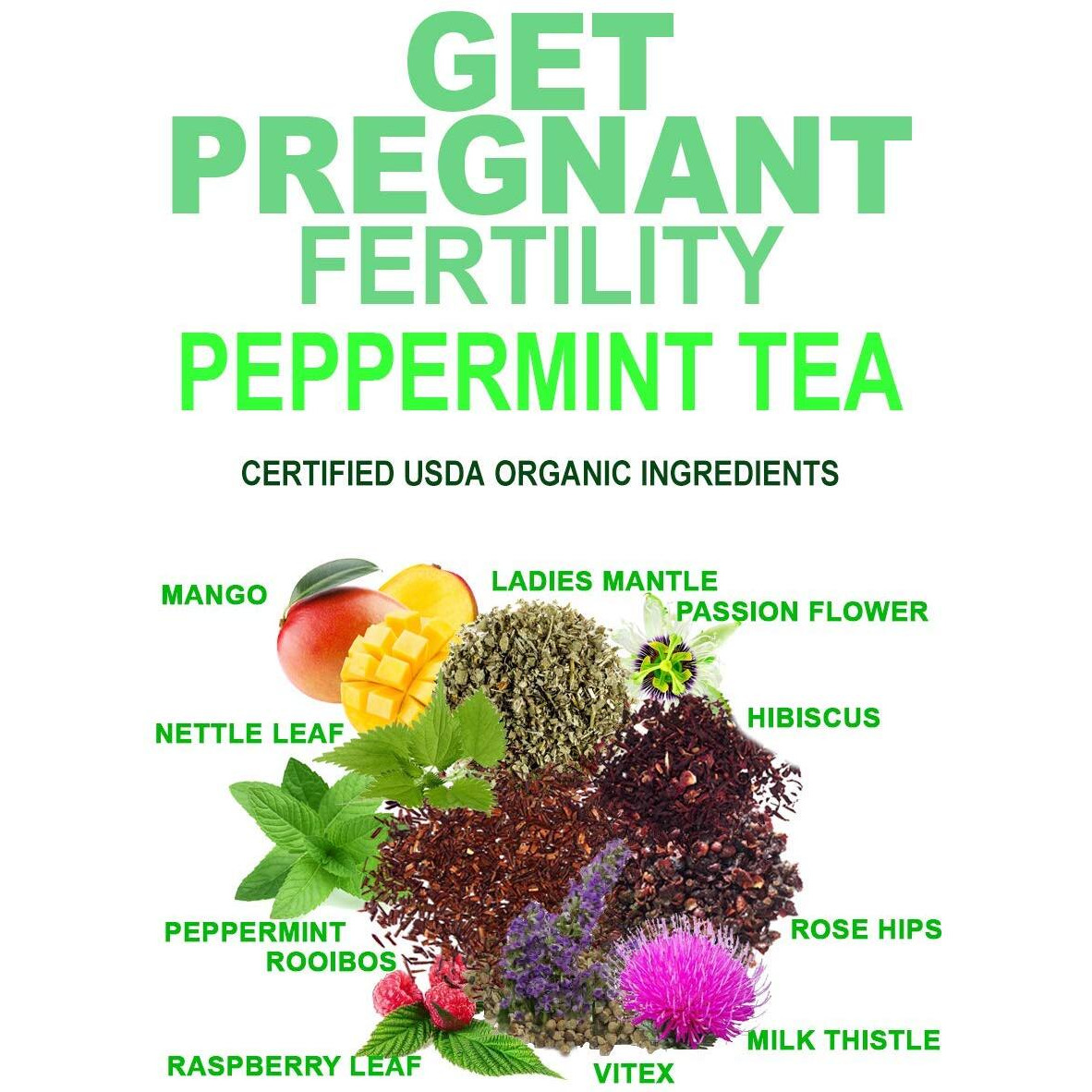 Secrets Of Tea Fertility Tea With Organic Chasteberry & Red Raspberry Leaf To Help With Conception, Ovulation And Regular Menstrual Cycles, 40 Cups (1 Pack)