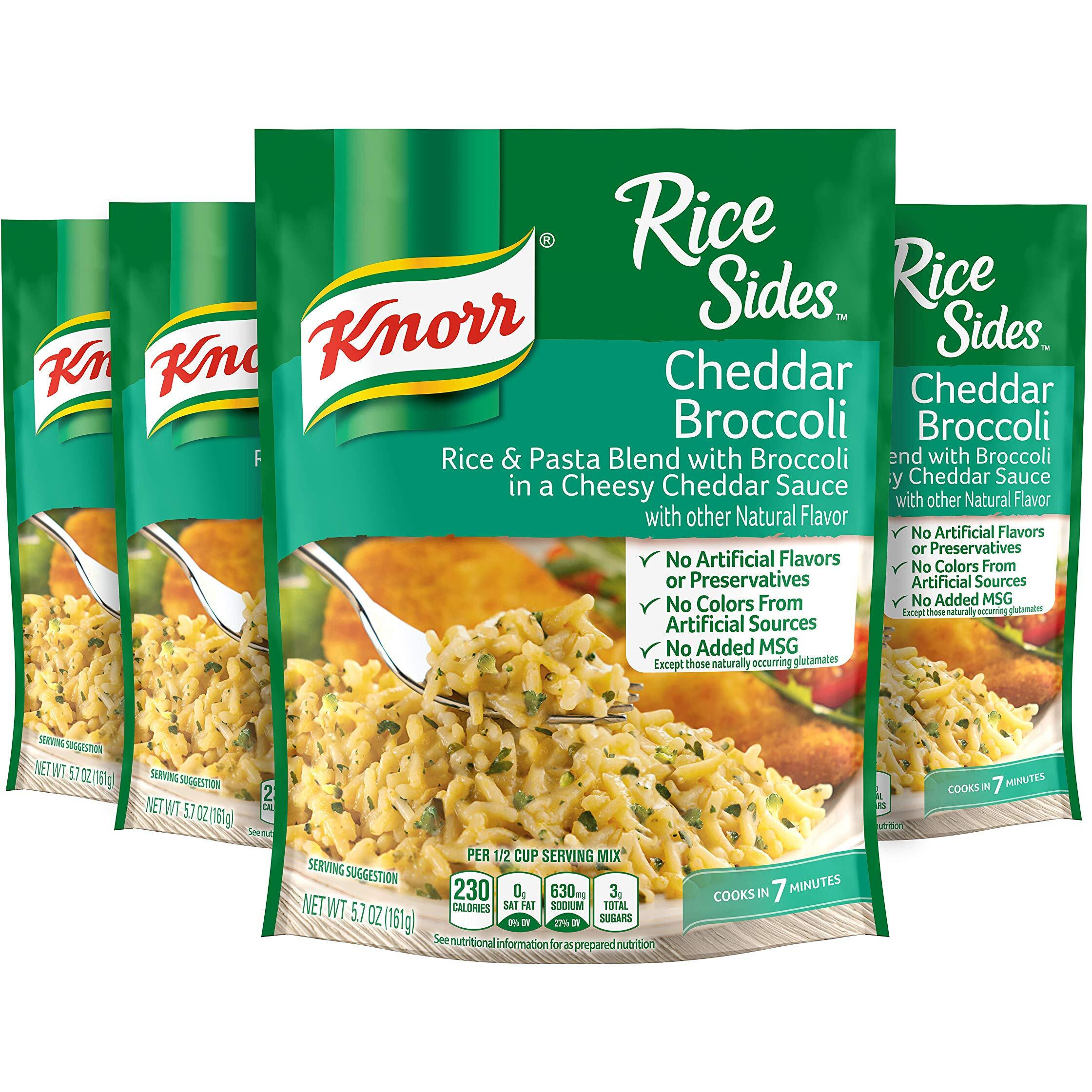 Knorr Rice Sides Dish, Cheddar Broccoli, 5.7 Oz, Pack Of 4