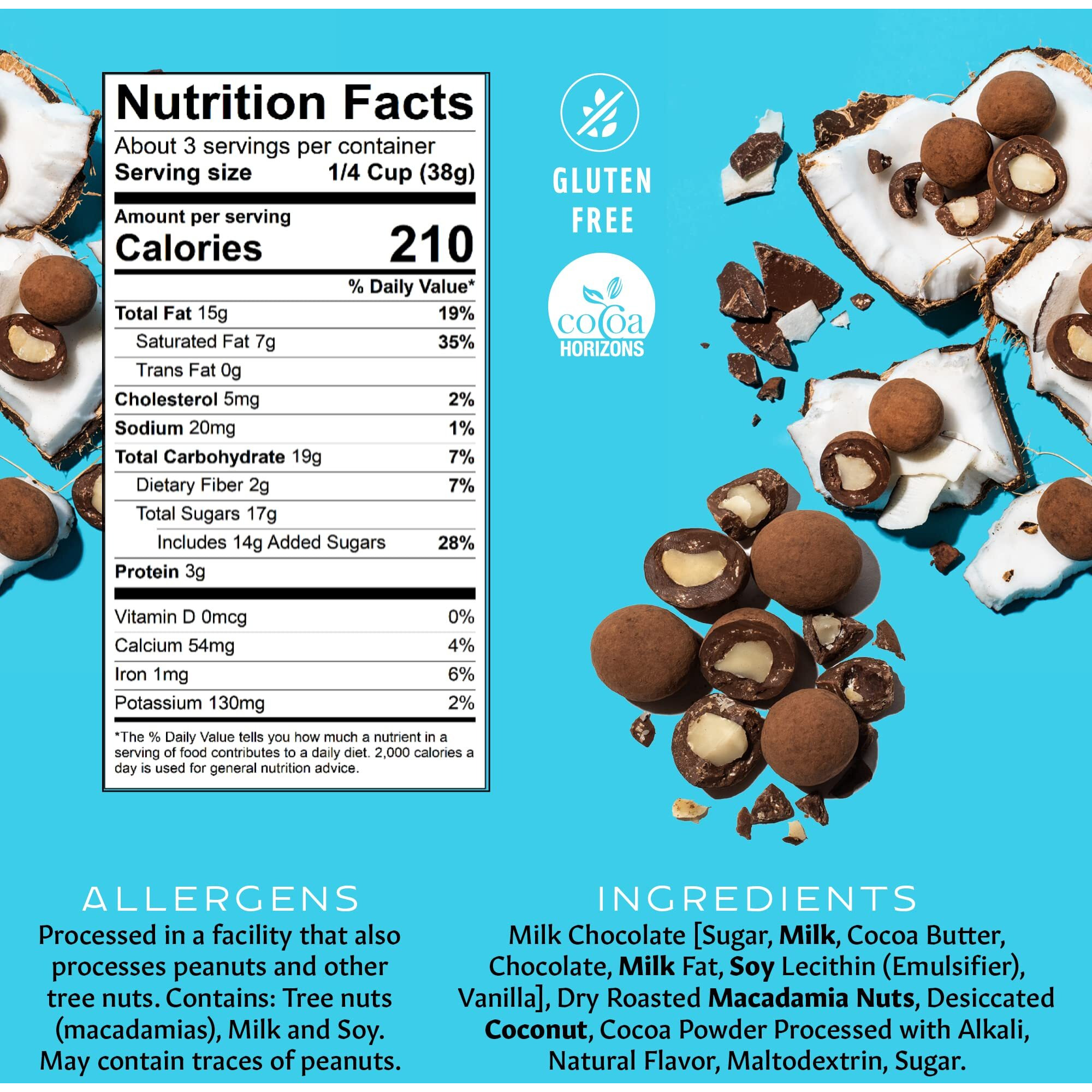 Mauna Loa Premium Hawaiian Chocolate Covered Macadamia Nuts, Milk Chocolate Coconut, Cocoa Dusted, 4 Oz Bag (Pack Of 1)