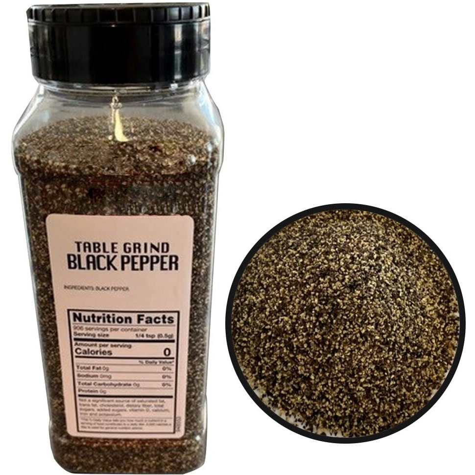 Sauer's Ground Black Pepper | Restaurant Table Grind | 1 Pound Canister | Foodservice