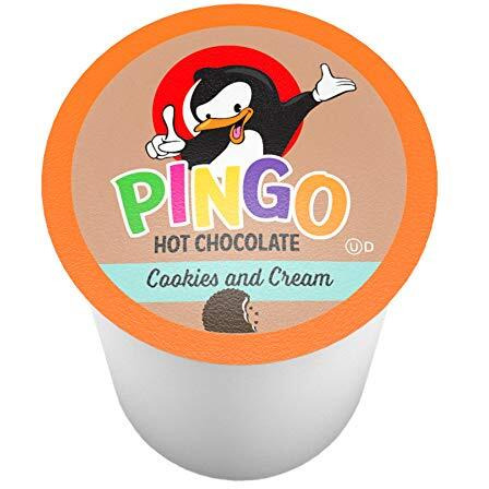 Pingo Hot Chocolate Pods For Keurig K-Cup Brewers, Cookies And Cream 40 Count