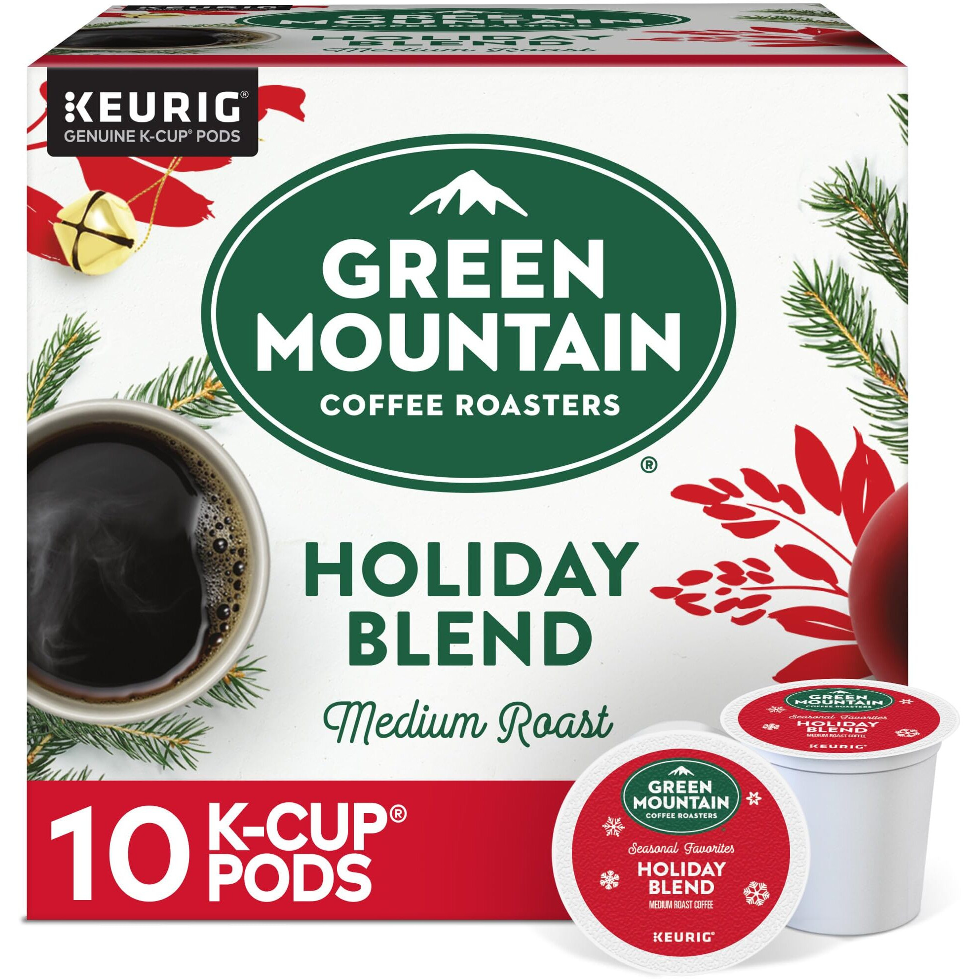 Green Mountain Coffee Roasters K-Cups, Holiday Blend, 10 Count