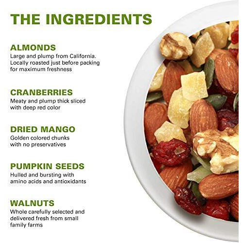 Power Up Trail Mix Trail Mix Nongmo Vegan Gluten Free No Artificial Ingredients, 14 Ounce (Pack Of 6)
