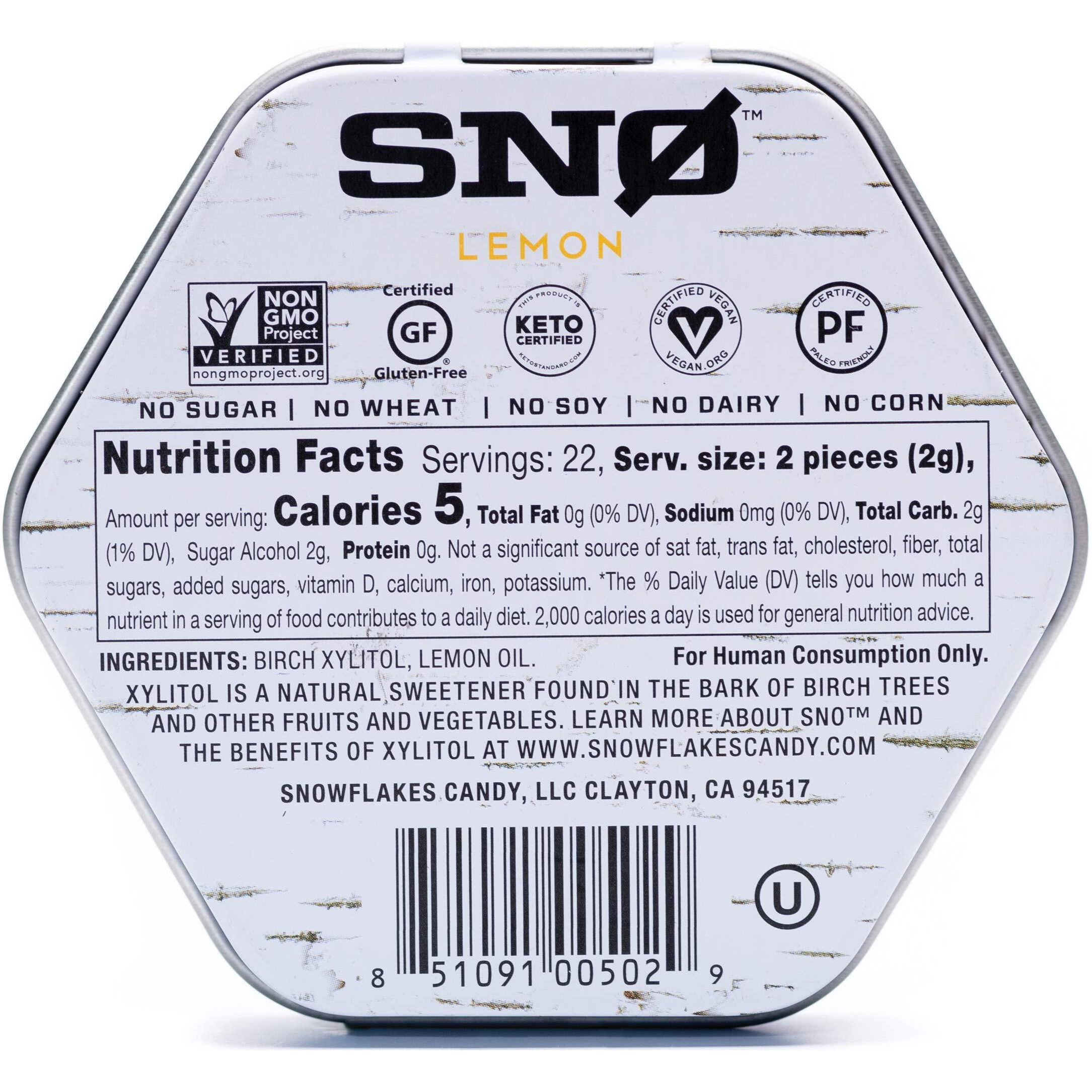 Lemon Xylitol Candy Chips (6-Pack) - Sn 1.5Oz Tins - Handcrafted W/Only 2 Ingredients | Diabetic-Friendly, Non-Gmo, Vegan, Keto, Gf & Kosher | Purest Sugar-Free Candy In The World