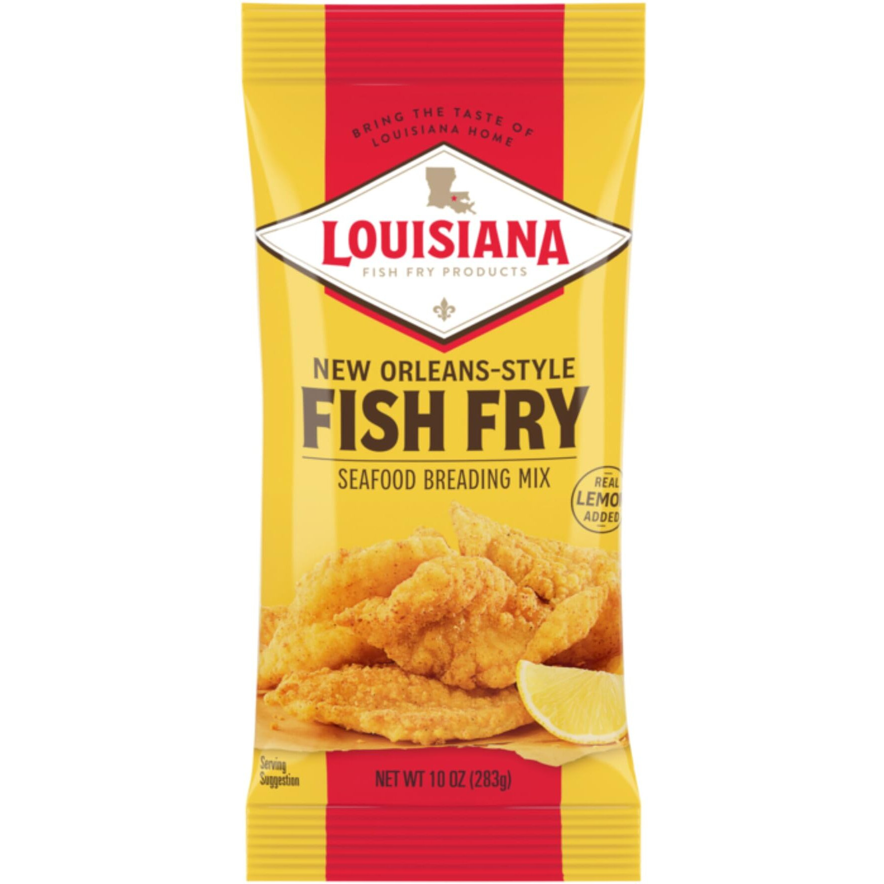 Louisiana Fish Fry Products New Orleans Style Lemon Fish Fry, 10 Oz (Pack Of 4)