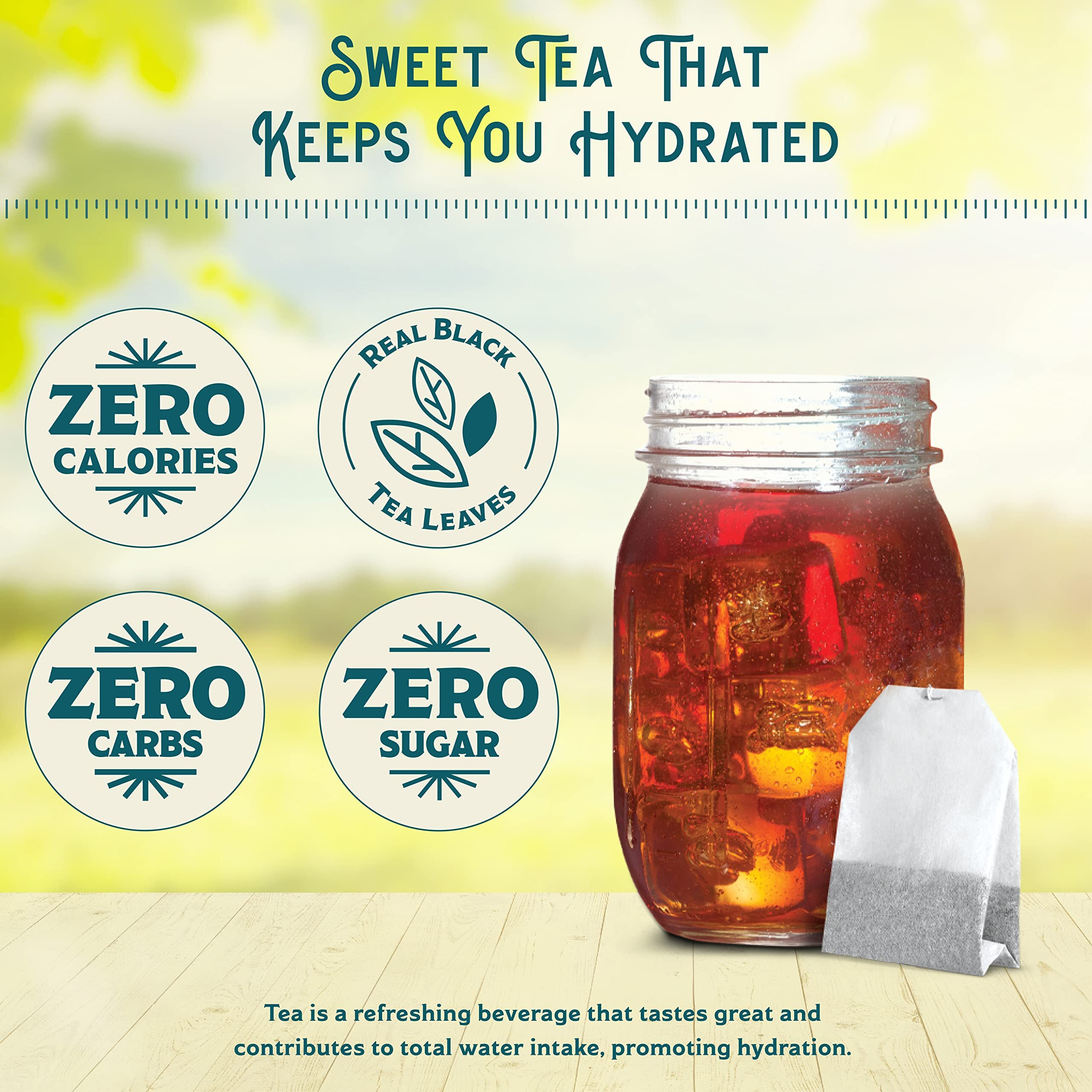 Southern Breeze Cold Brew Sweet Tea Cranberry Iced Tea With Black Tea And Zero Carbs Zero Sugar, 20 Individually Wrapped Tea Bags Pack Of 4