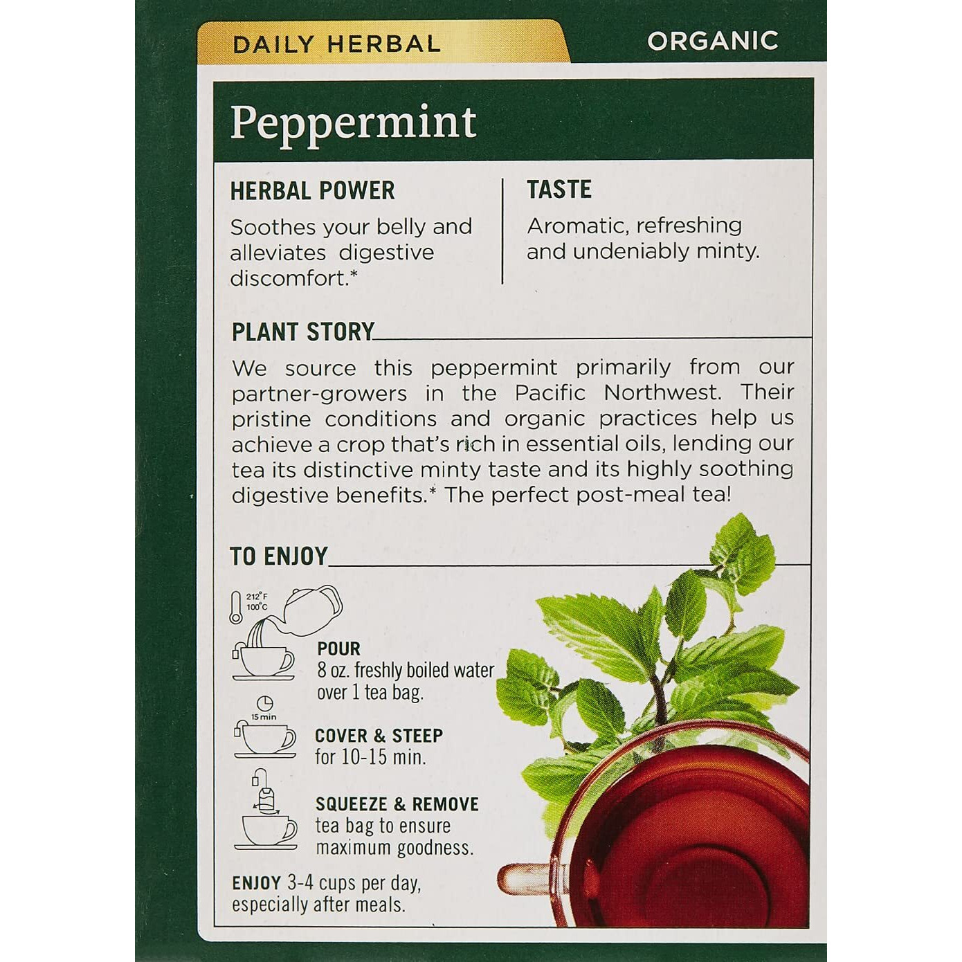 Traditional Medicinals Tea Peppermint Organic, 16 Ct