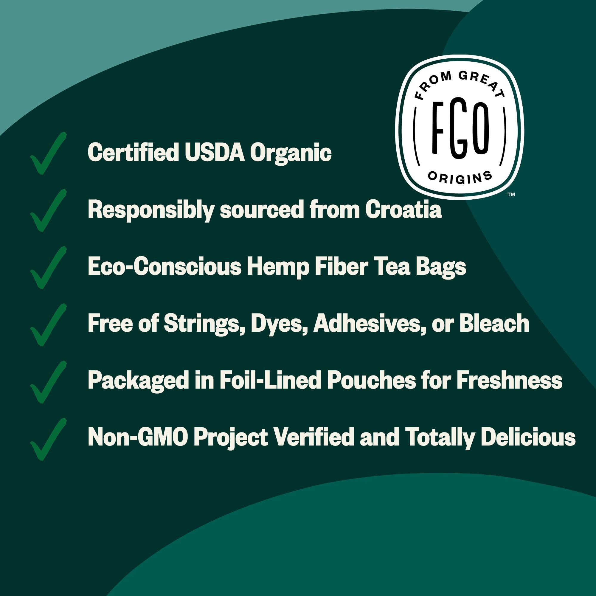 Fgo Organic Elderberry Tea, Eco-Conscious Tea Bags, 100 Count, Packaging May Vary (Pack Of 1)