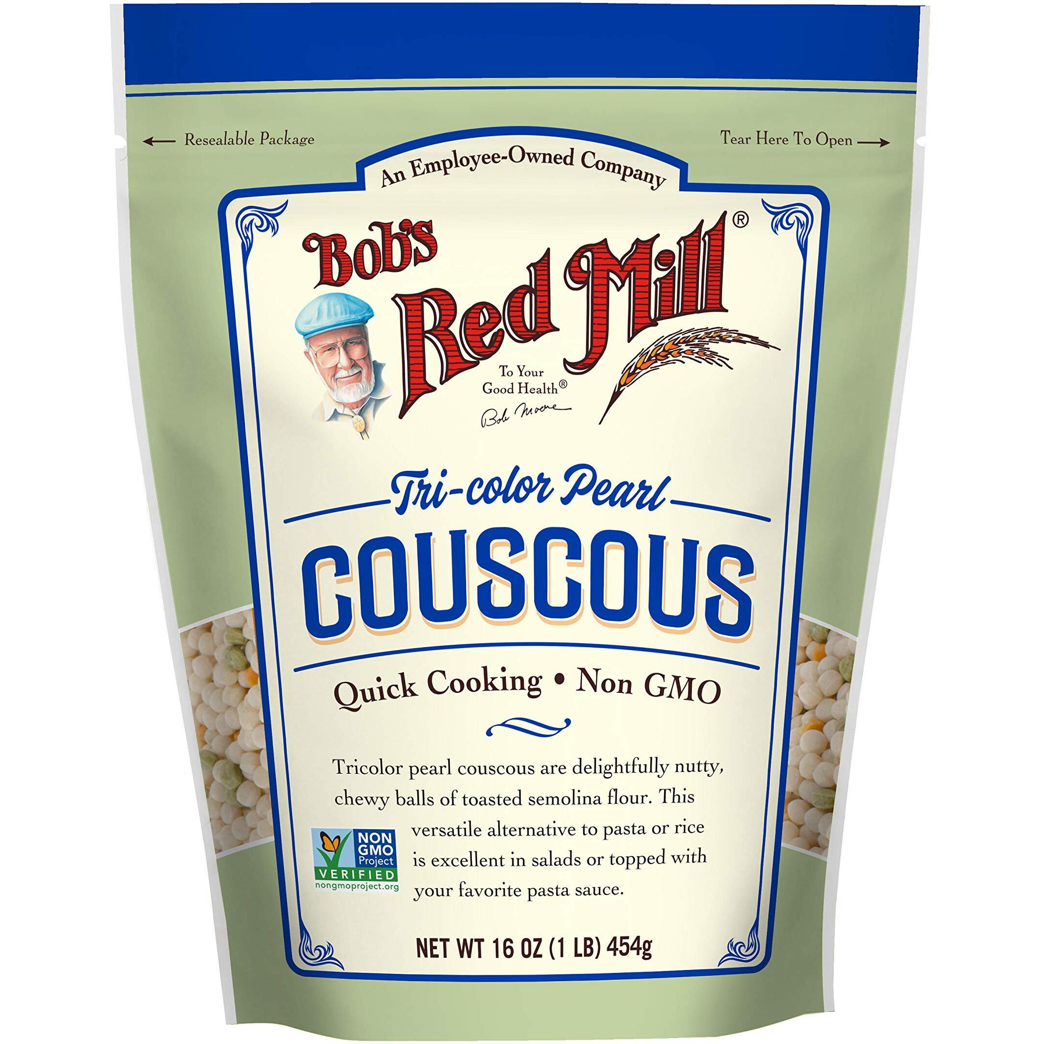 Bob's Red Mill Tri-Color Pearl Couscous, Quick Cooking - 1 Pound (Pack Of 4) - Non-Gmo, Vegan, Israeli Couscous
