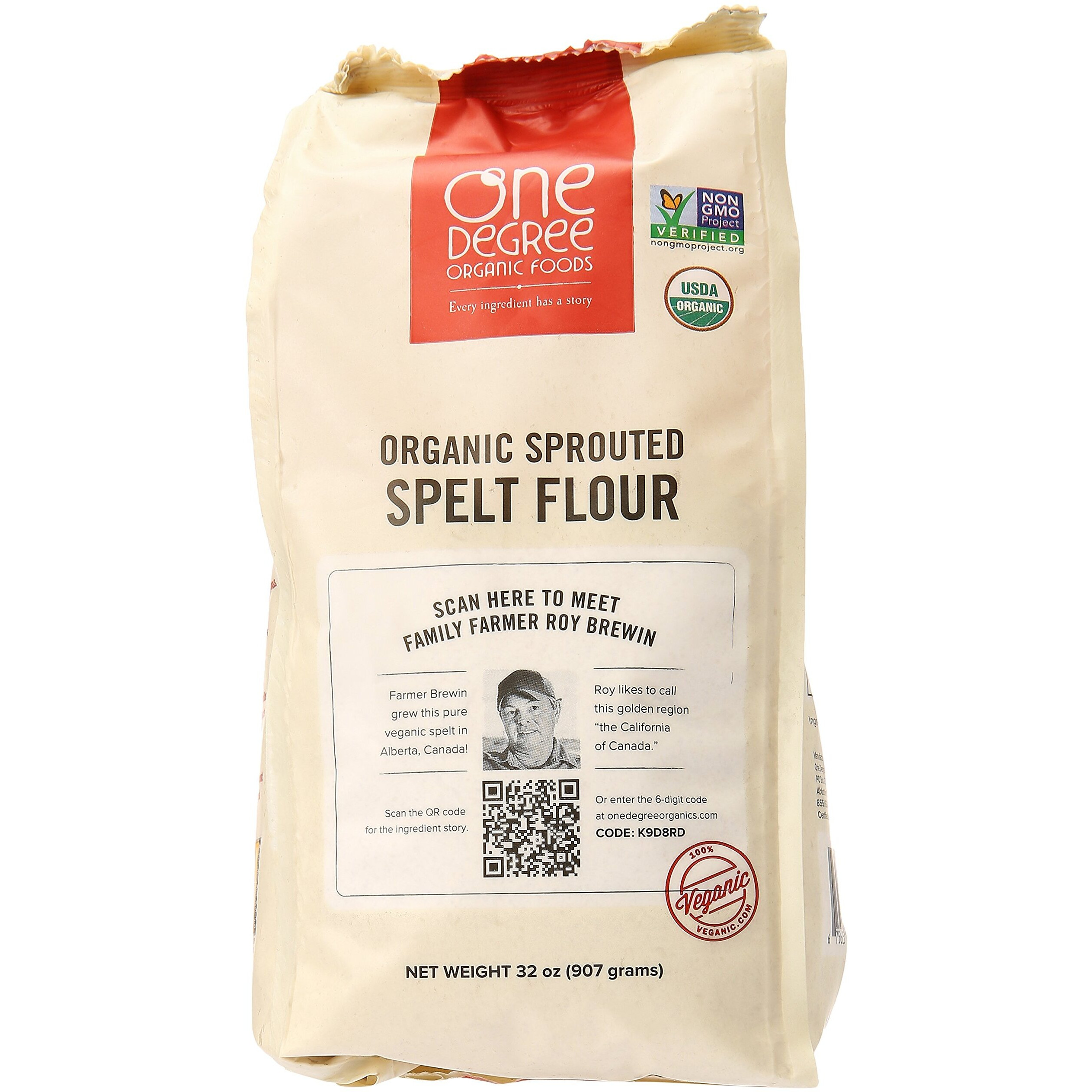 One Degree Organics Organic Sprouted Spelt Flour, 32 Oz