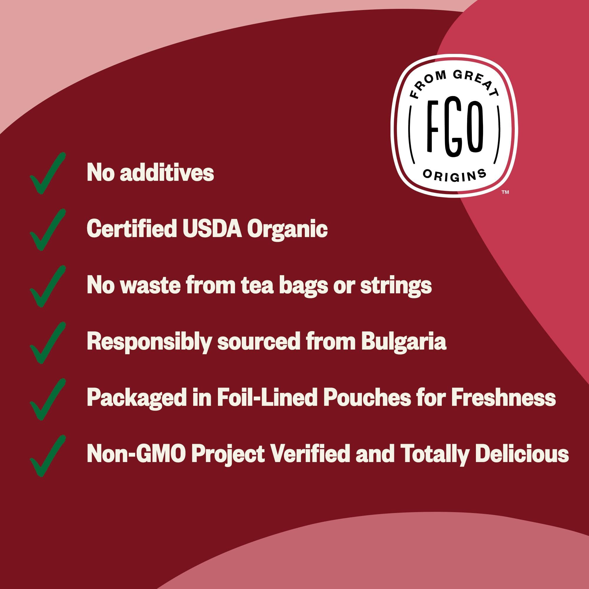 Fgo Organic Red Raspberry Loose Leaf Tea, Cut And Sifted, 16Oz, Packaging May Vary (Pack Of 1)