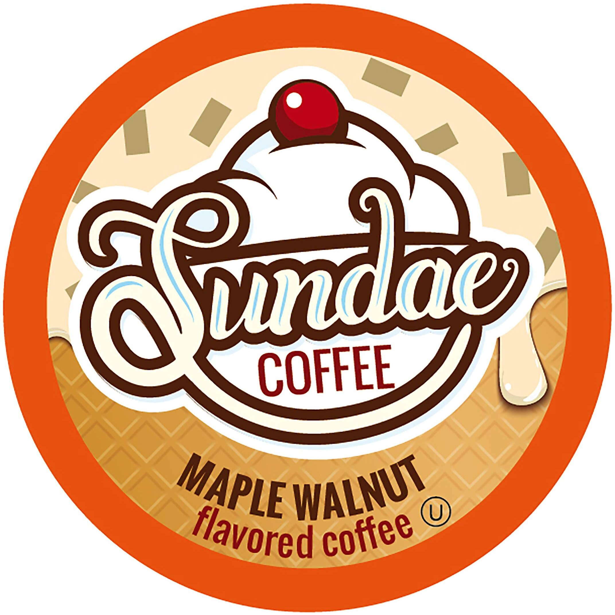 Sundae Ice Cream Flavored Coffee Pods, Compatible With 2.0 Keurig K-Cup Brewer, (Maple Walnut) 48 Count