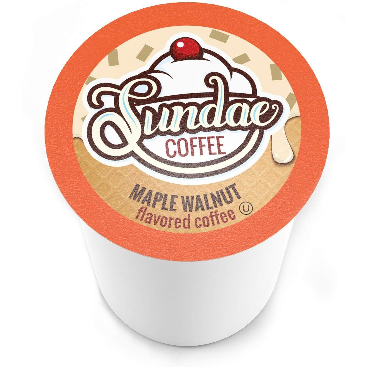 Sundae Ice Cream Flavored Coffee Pods, Compatible With 2.0 Keurig K-Cup Brewer, (Maple Walnut) 48 Count
