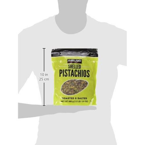 Kirkland Signature Nuts, Shelled Pistachios Roasted & Salted 24 Ounce (Pack Of 1)