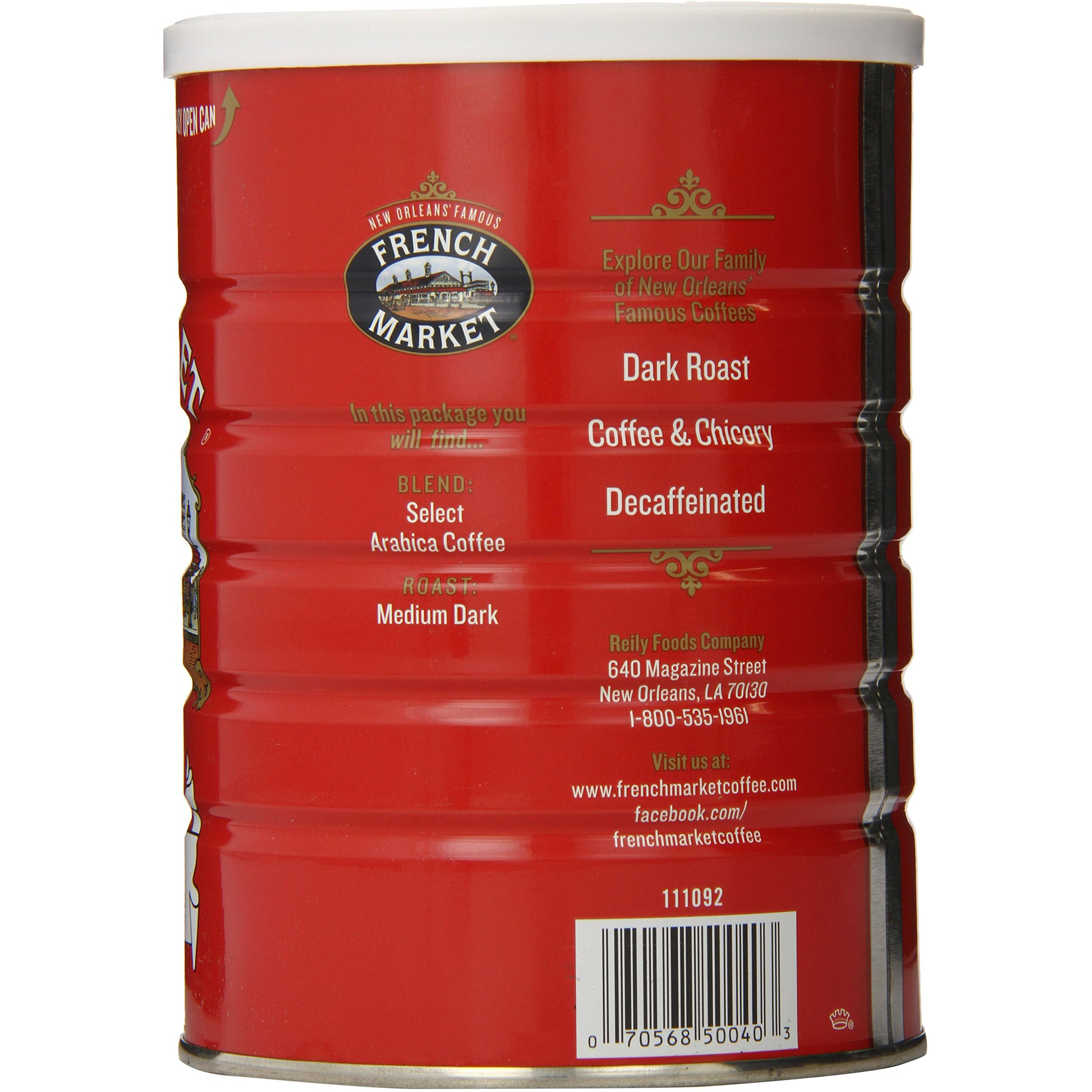 French Market French Roast Medium-Dark Roast Ground Coffee, 12Oz Can (Pack Of 1)