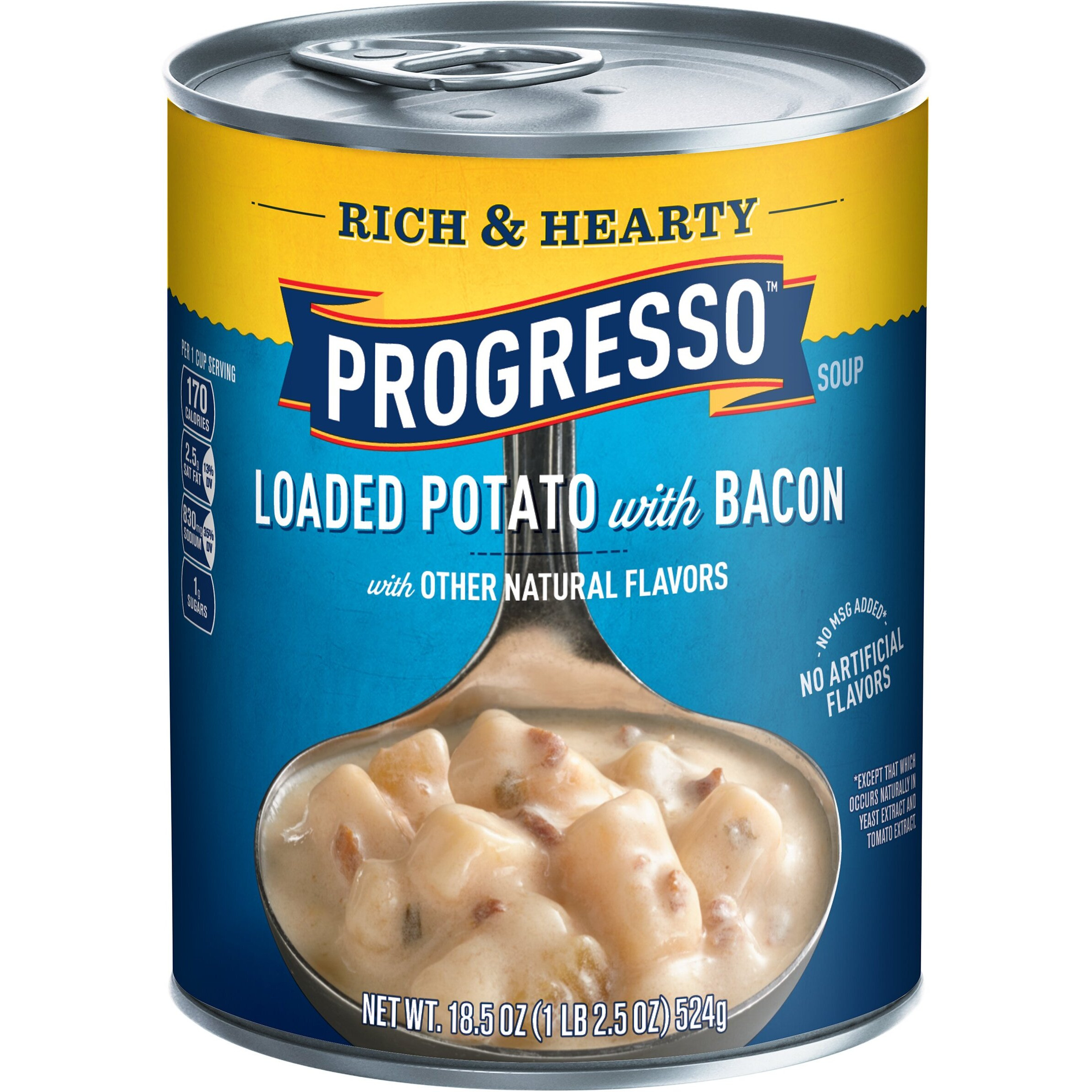 Progresso Loaded Potato Bacon Soup, Rich & Hearty Canned Soup, 18.5 Oz