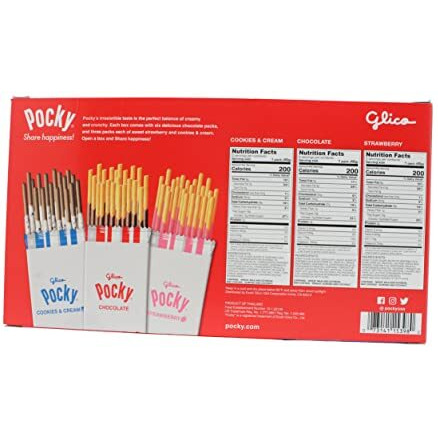 Pocky Chocolate Biscuit Sticks Variety Pack (12 Count, 1.06 Lbs)