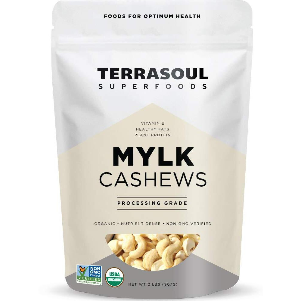 Terrasoul Superfoods Organic Raw Cashews (Mylk Grade), 2 Lbs, Premium Quality For Snacking, Desserts, Cashew Milk And Nut Butter Making