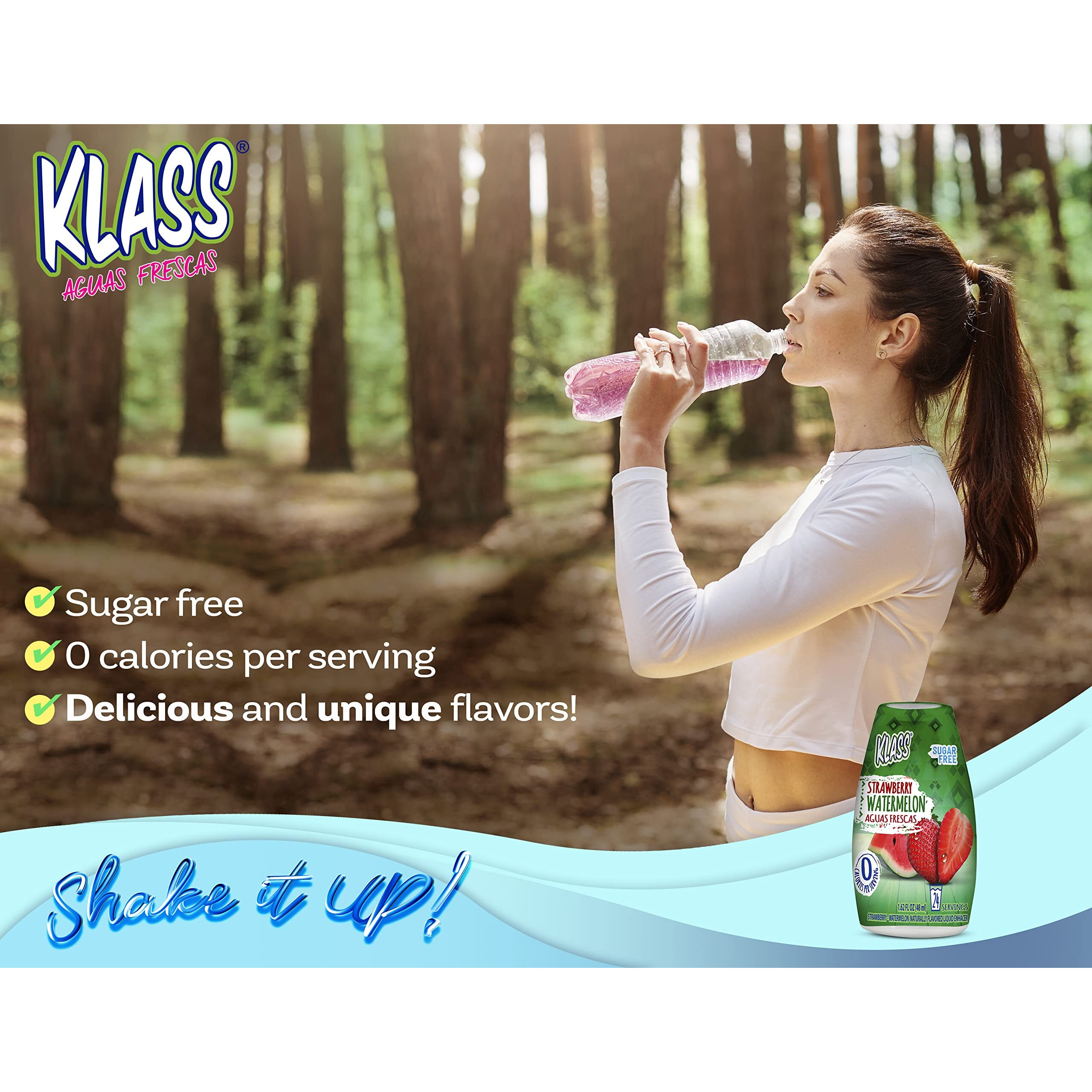Klass Aguas Frescas Water Enhancers Variety Pack 1.62 Ounces (Pack Of 4, Makes 24 Servings Each))