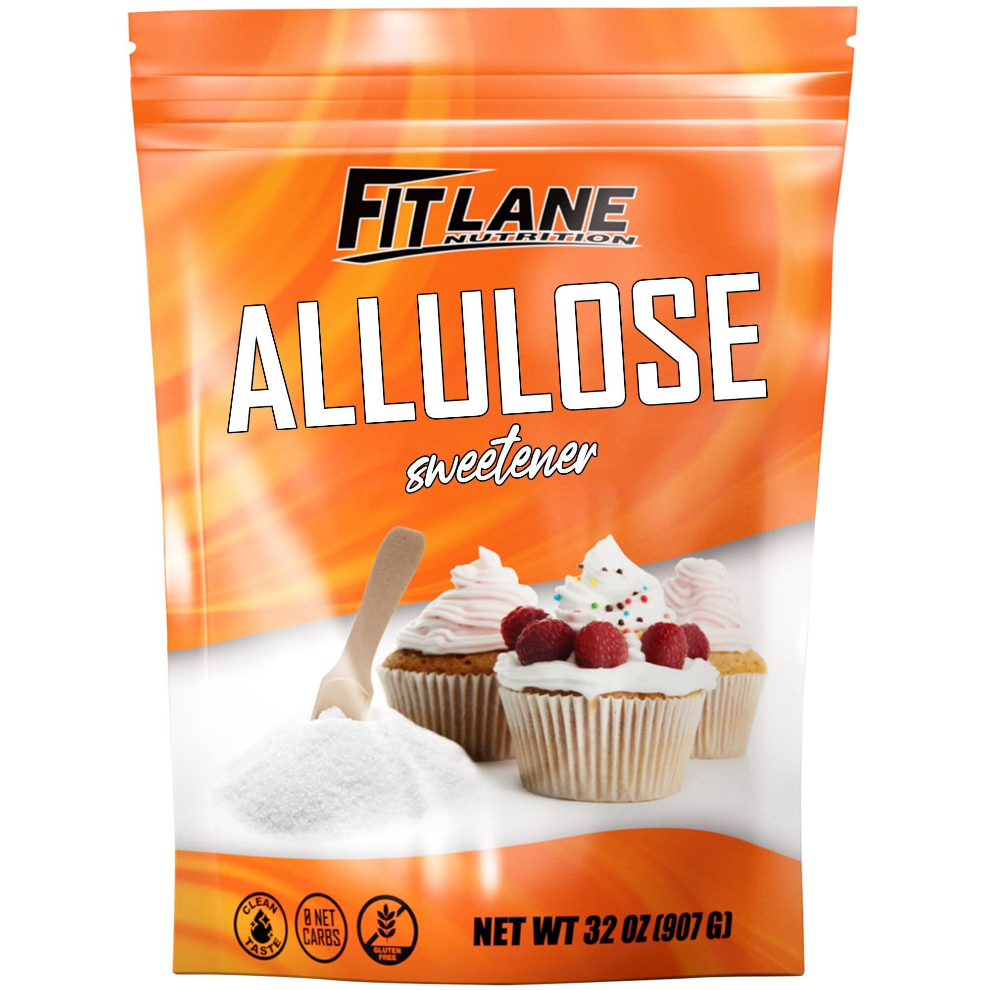 Allulose Sweetener 2 Lbs - Pure Low Calorie Zero Net Carb Natural Keto Sugar Substitute With No Aftertaste - Perfect For Baking And Sweetening Your Favorite Foods - By Fit Lane Nutrition