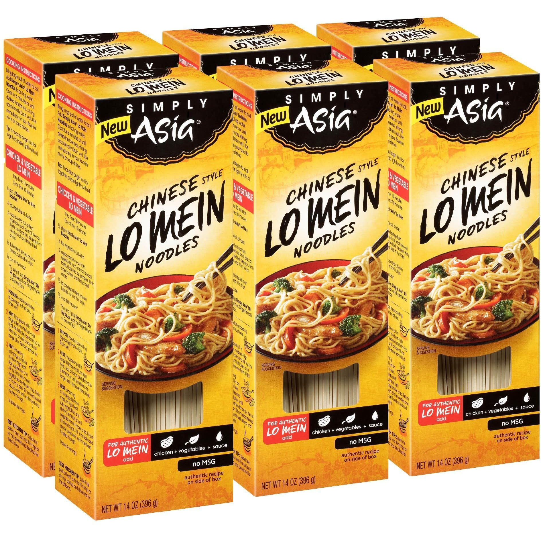 Simply Asia Chinese Style Lo Mein Noodles, 14 Oz (Pack Of 6)
