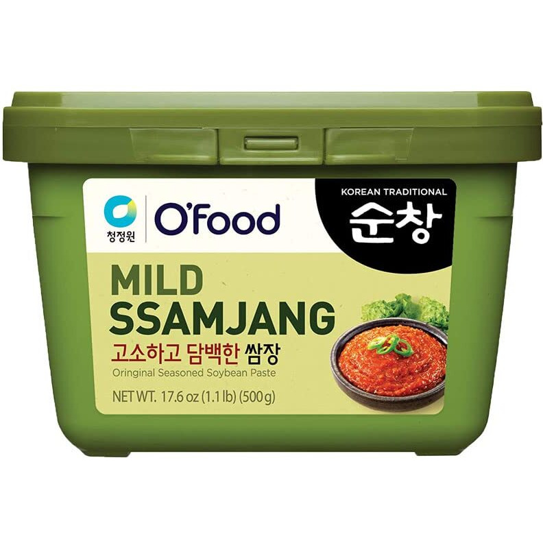 Chung Jung One O'Food Ssamjang, Korean Mild Seasoned Soybean Paste Sauce, Perfect For Rice, Noodles, Fresh Vegetables And Meat, Savory And Flavorful (1.1Lb)