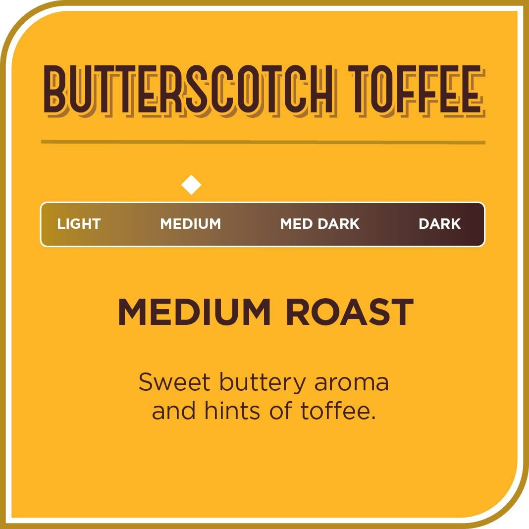 Don Francisco's Butterscotch Toffee Flavored Medium Roast Coffee Pods - 24 Count - Recyclable Single-Serve Coffee Pods, Compatible With Your K- Cup Keurig Coffee Maker