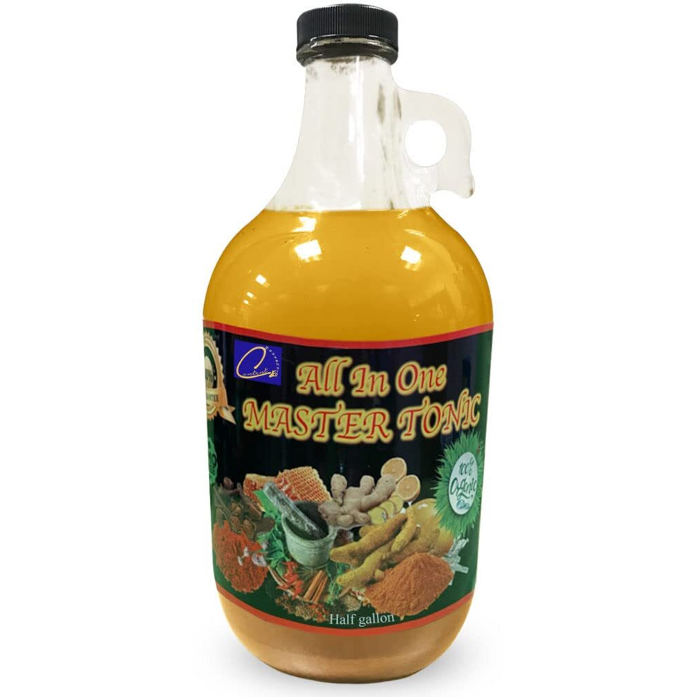 64Oz Kosher| Halal | Brag Apple Cider Vinegar W/ The Mother | All In One Master Tonic Shots Cinnamon, Cloves, Lemon, Ginger, Turmeric, Cayenne Pepper, Honey, Water | Usda Certified Organic | Fire Cider