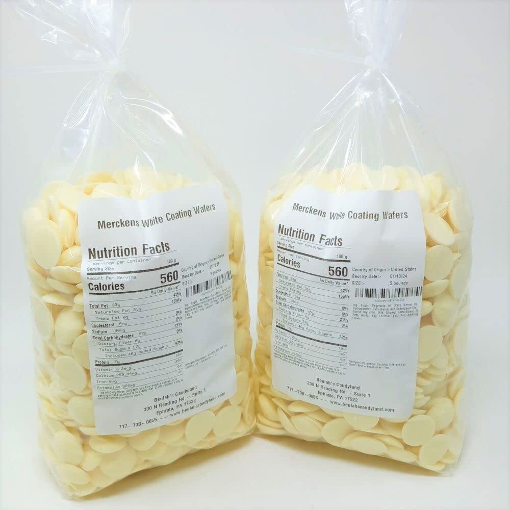 Merckens Coating Melting Wafers Chocolate White 10 Pounds