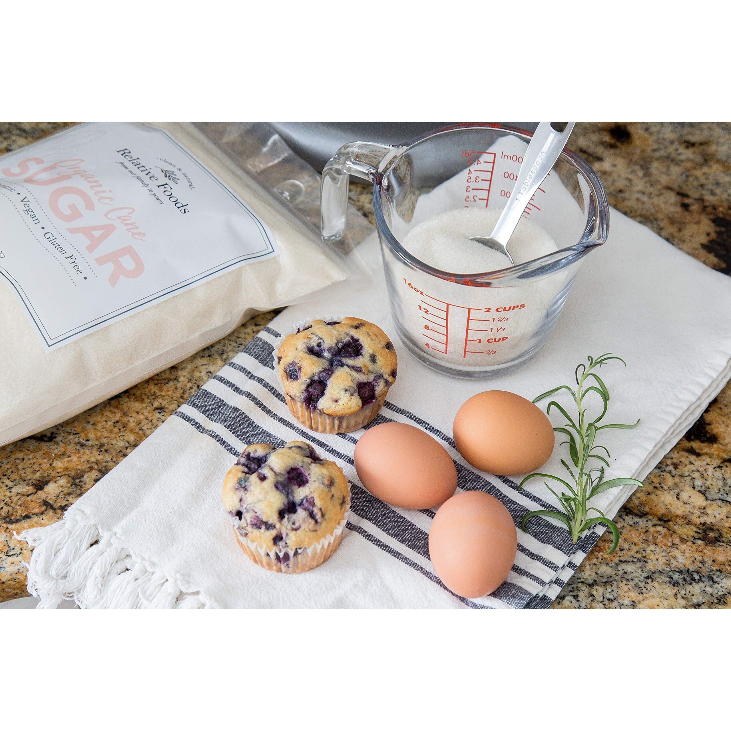 Organic Cane Sugar Crystals (5Lb Sugar Packet) - Preservative & Bone-Char Free, Vegan Food Sugar Substitute, Gluten Free, Non-Gmo, Fine Natural Sugar Sweetener For Cooking, Beverages, & More