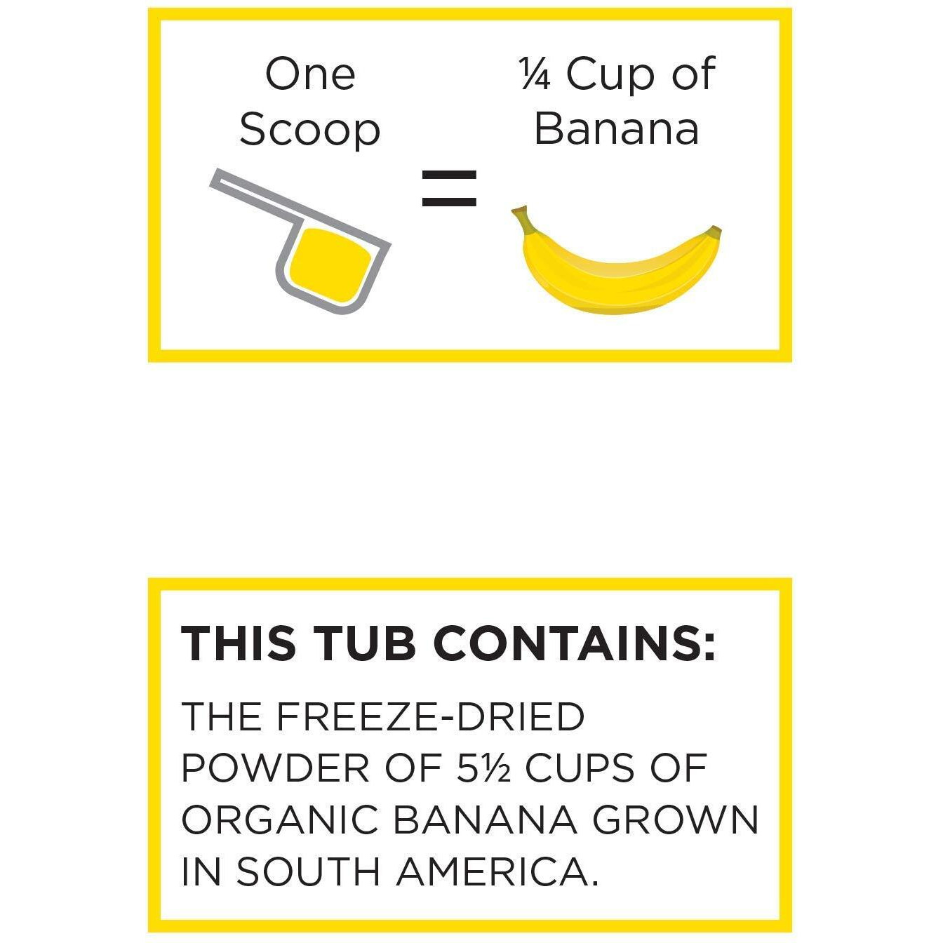 Koyah - Organic Freeze-Dried Banana Powder (1 Scoop  1/4 Cup Fresh) 22 Servings, 220 G (7.8 Oz)