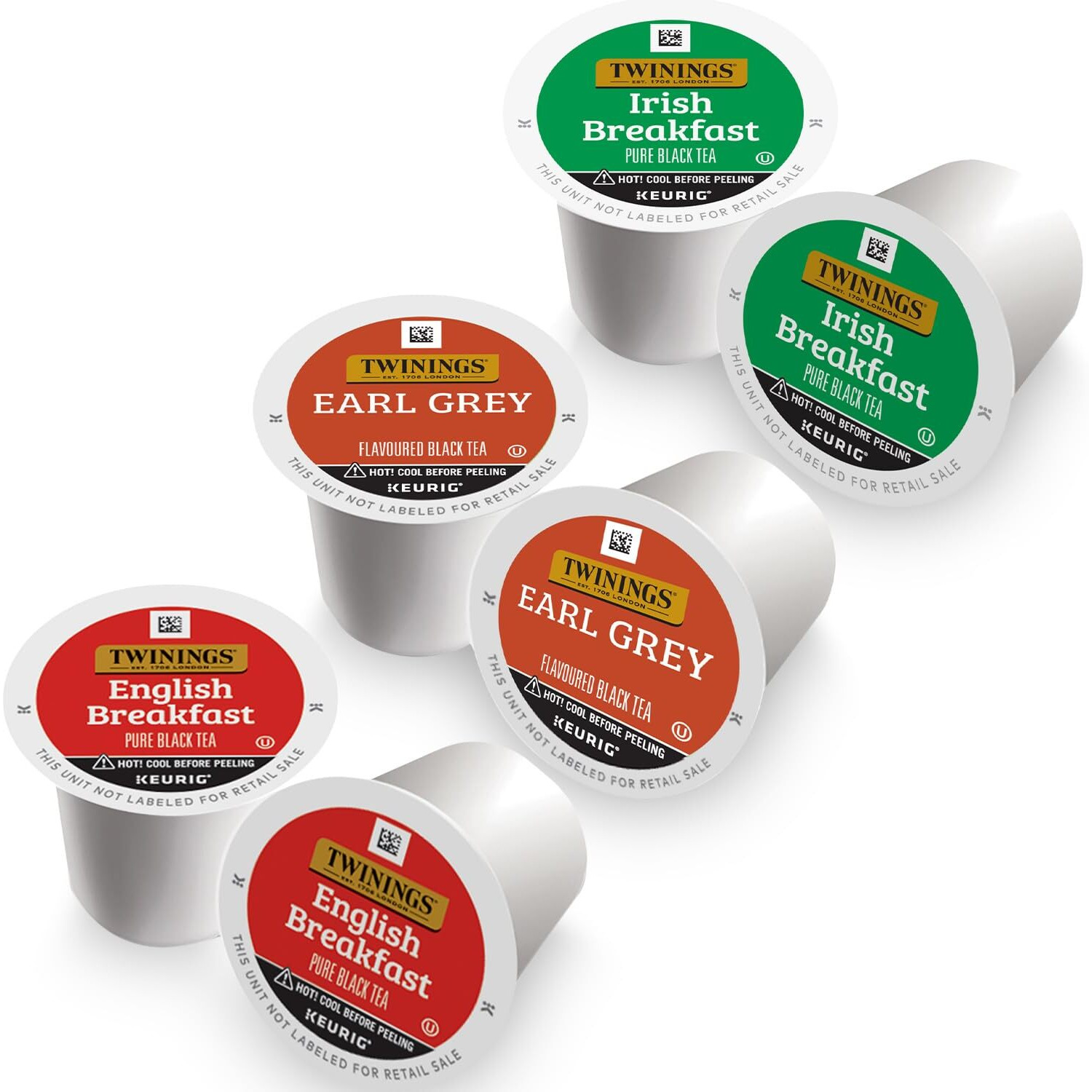 Twinings Black Tea K-Cup Pods For Keurig, Variety 3-Pack - Earl Grey, English Breakfast, And Irish Breakfast Tea K-Cups, Caffeinated, 12 Count Each