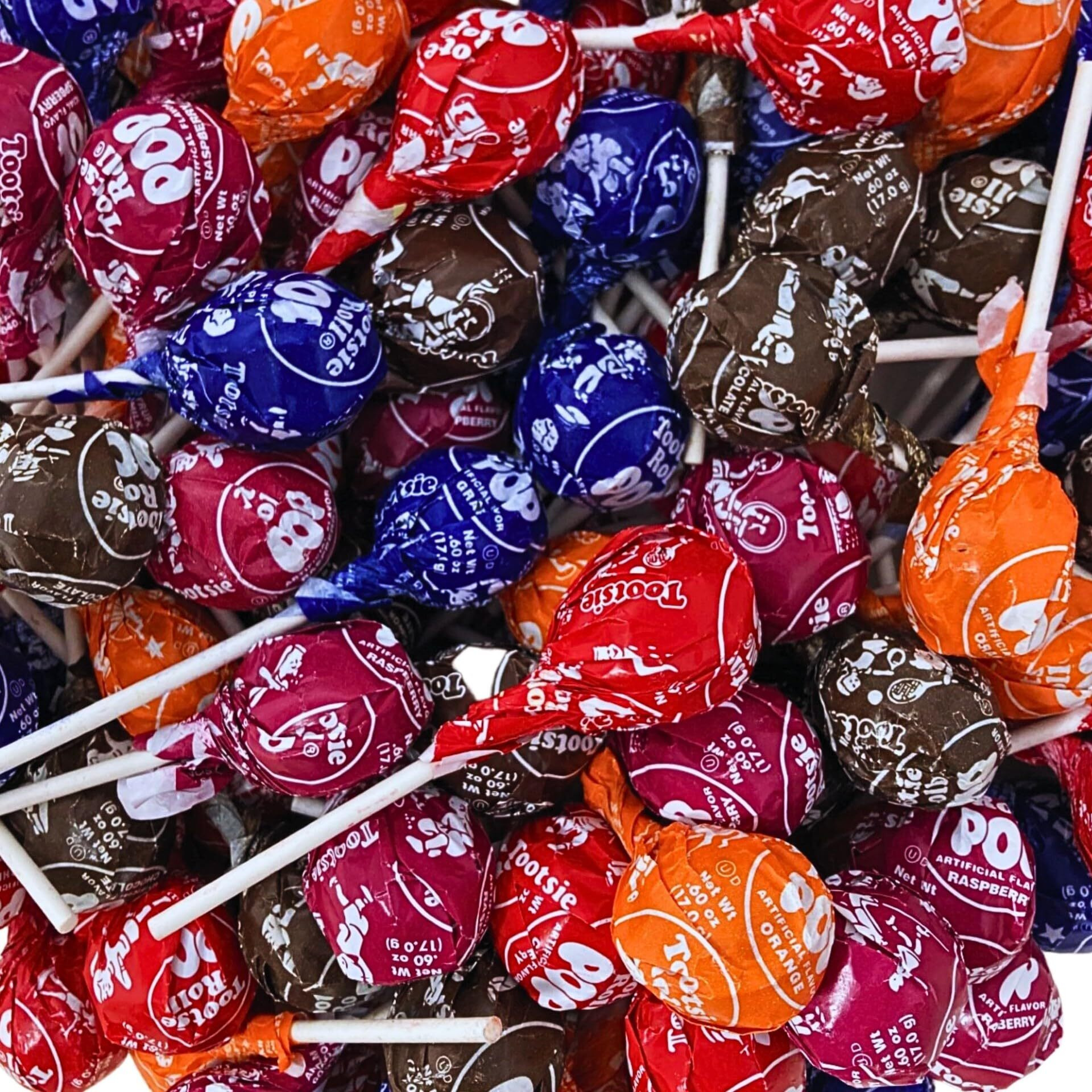 Assorted Fruit Flavored Tootsie Pops 1.5-Lbs- Five Classic Flavors Bulk Pack Of America's Favorite Lollipops - Individually Wrapped (24-Oz)