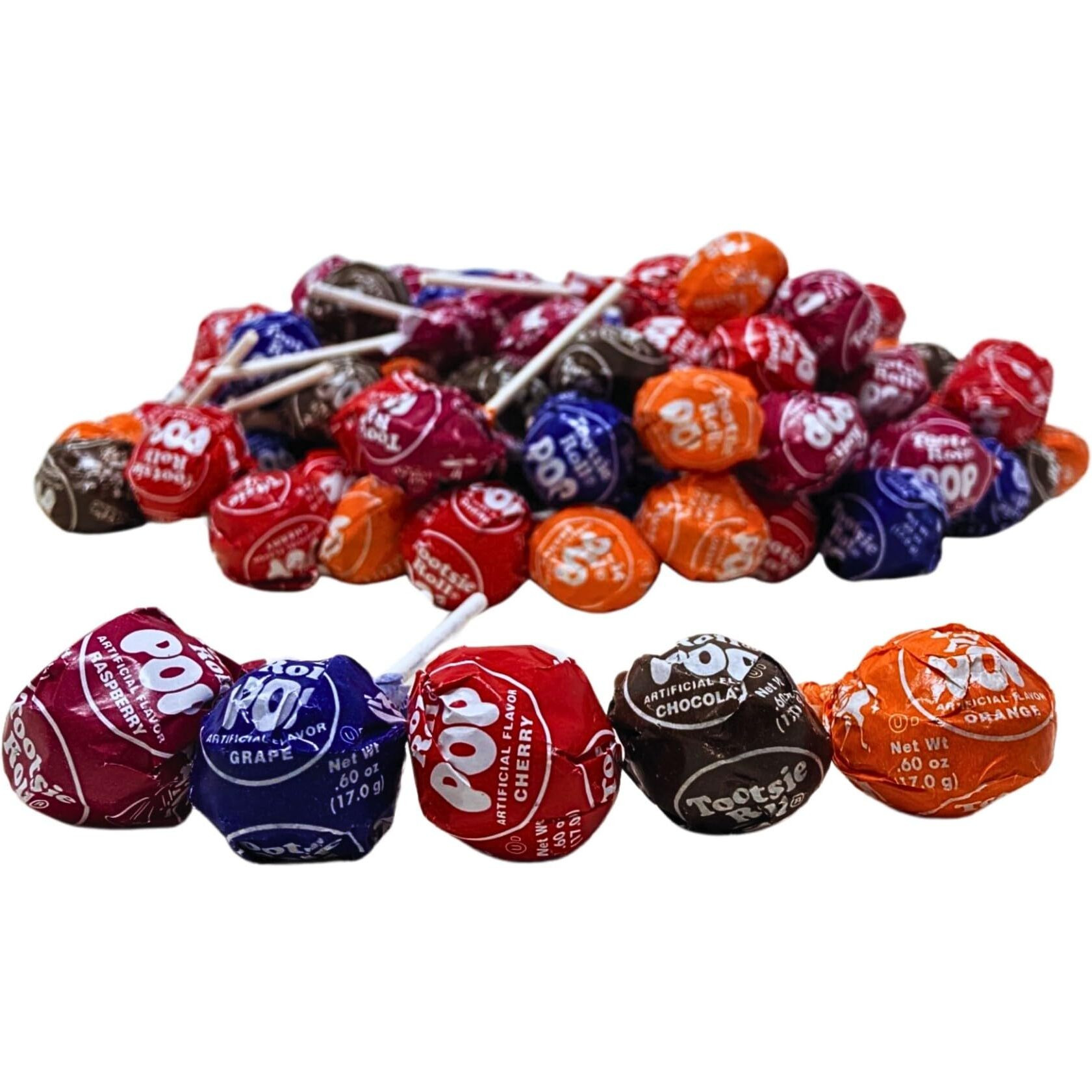 Assorted Fruit Flavored Tootsie Pops 1.5-Lbs- Five Classic Flavors Bulk Pack Of America's Favorite Lollipops - Individually Wrapped (24-Oz)